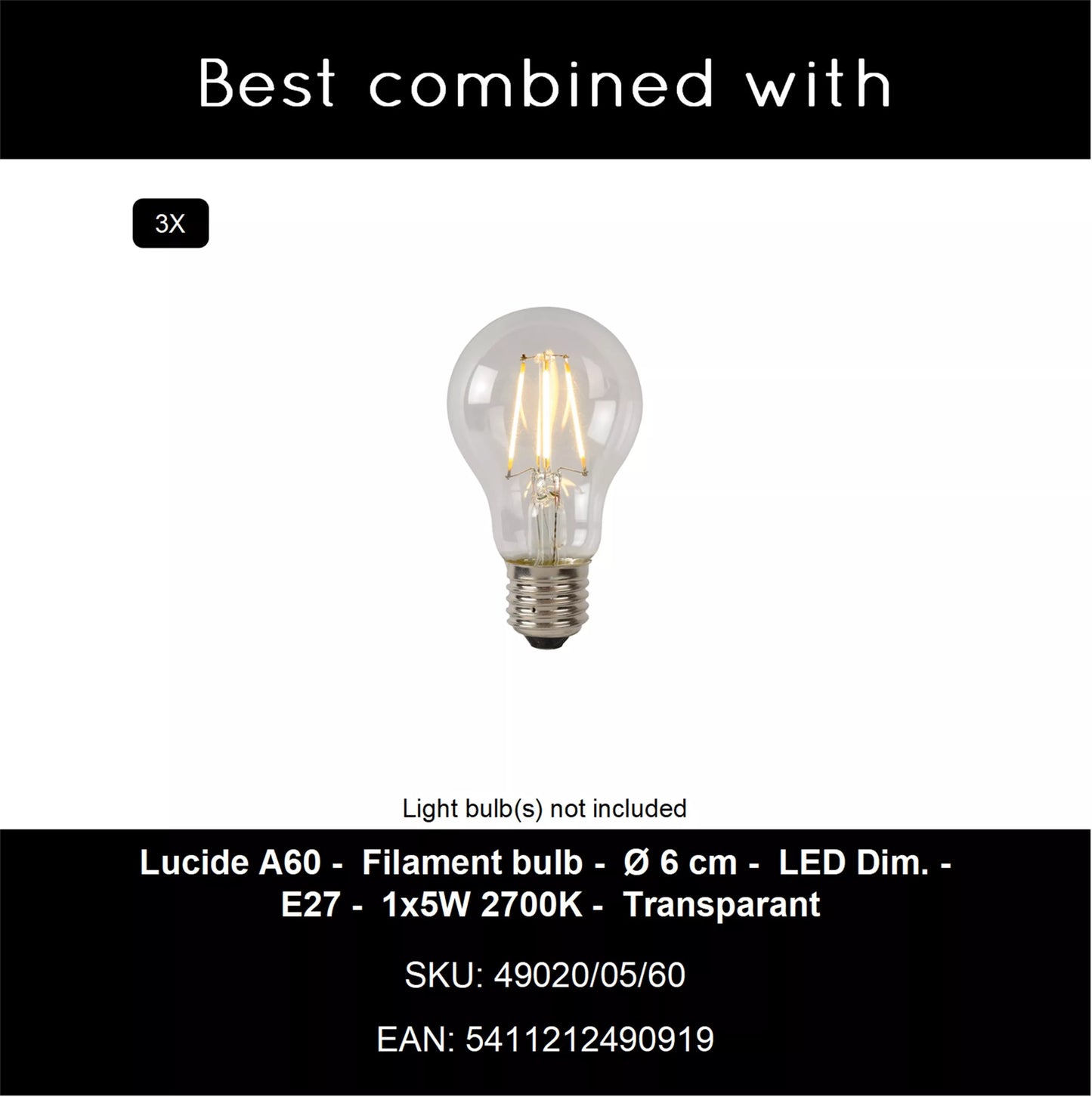 Lucide ALICENT - Pendant light - Ø 35 cm - 3xE27 - Matt Gold / Brass