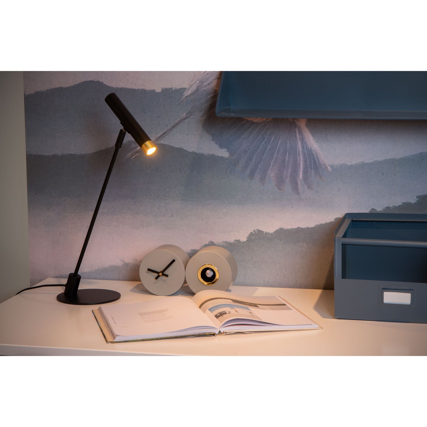 Lucide ALEC - Table lamp - LED Dim. - G9 - 1x3W 2700K - Interchangeable lampshades included - Black