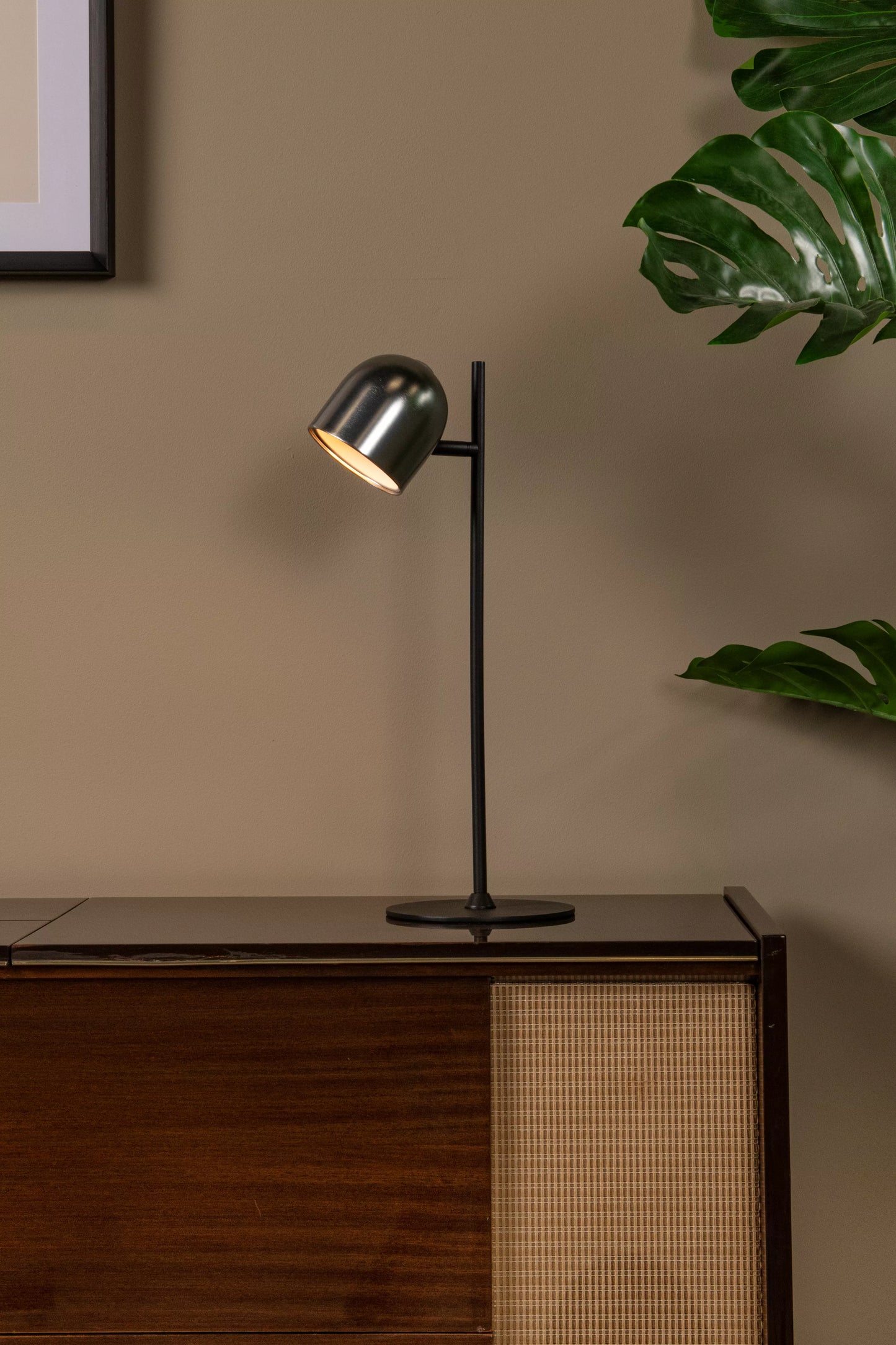 Lucide SKANSKA RECH - Rechargeable Desk lamp Indoor/Outdoor - Battery pack - LED Dim. - CCT - 1x3W 3000K/6000K - IP44 - Grey iron