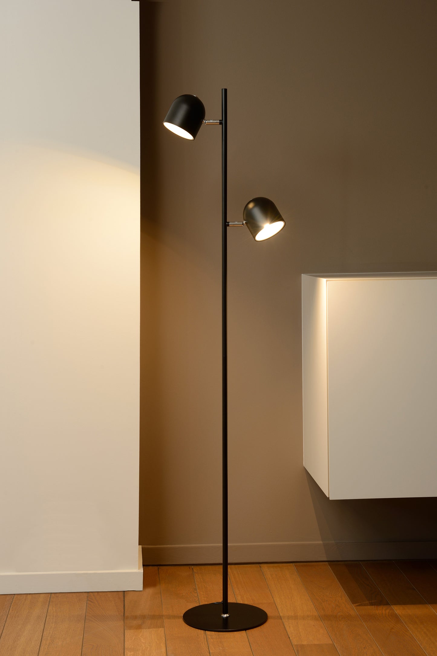 Lucide SKANSKA - Floor lamp - LED Dim. - 2x5W 3000K - Black