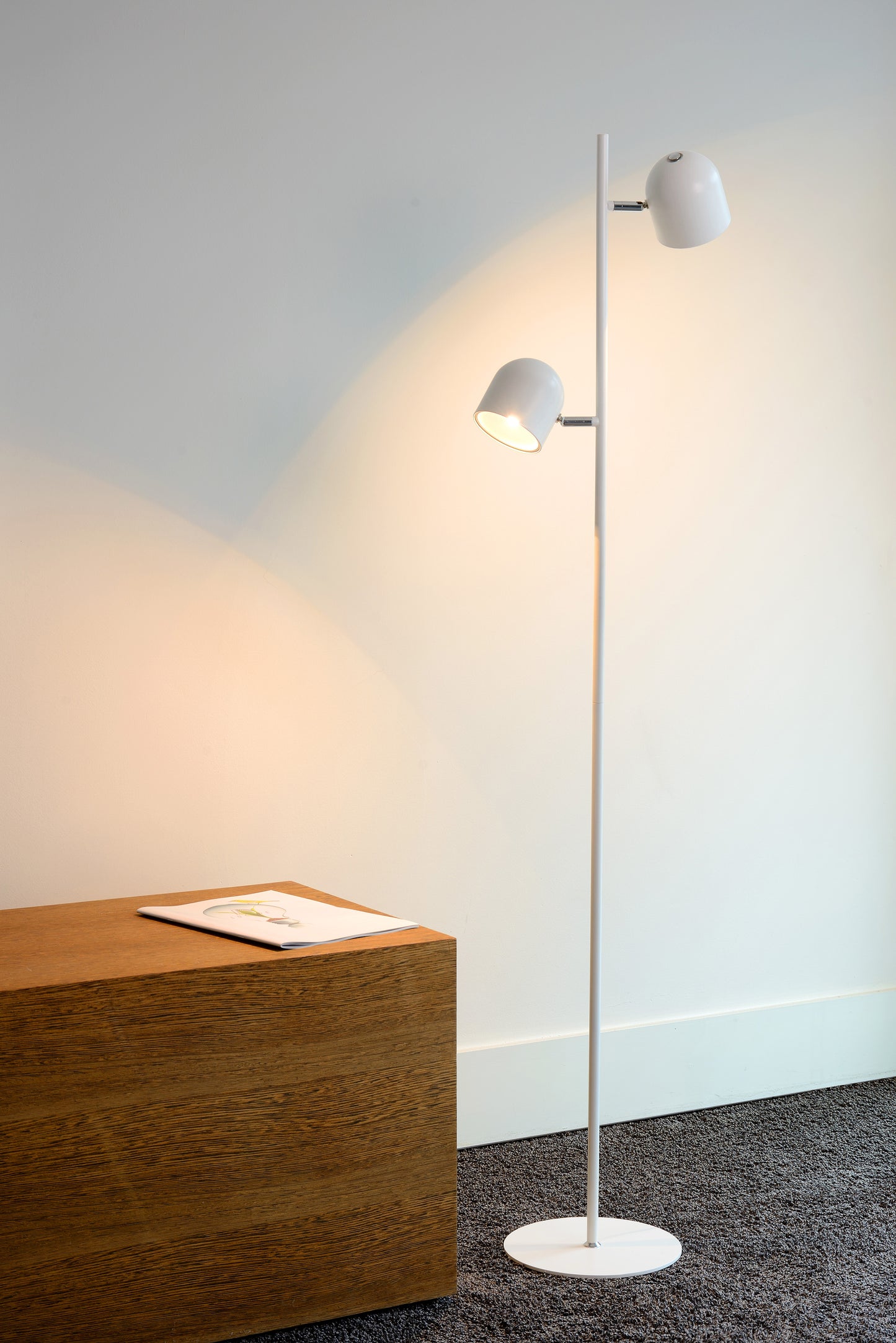 Lucide SKANSKA - Floor lamp - LED Dim. - 2x5W 3000K - White