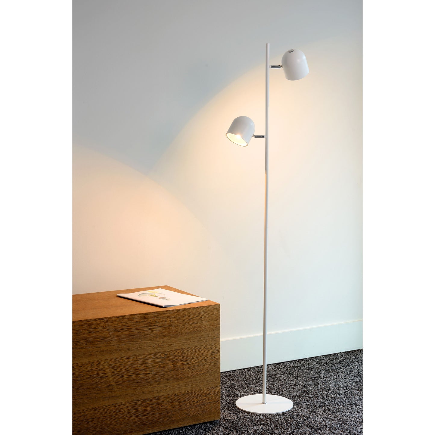 Lucide SKANSKA - Floor lamp - LED Dim. - 2x5W 3000K - White