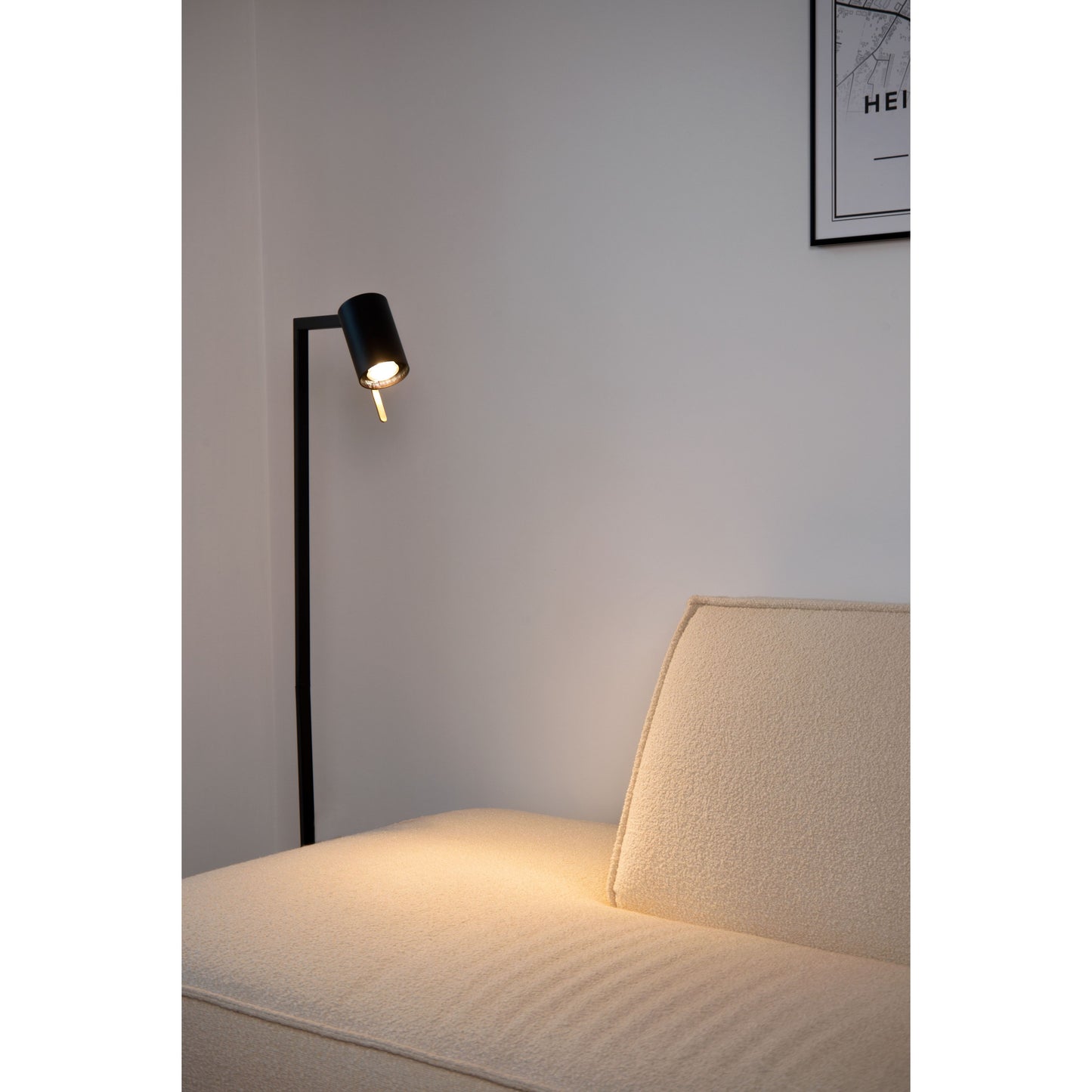 Lucide LESLEY - Floor reading lamp - 1xGU10 - Black