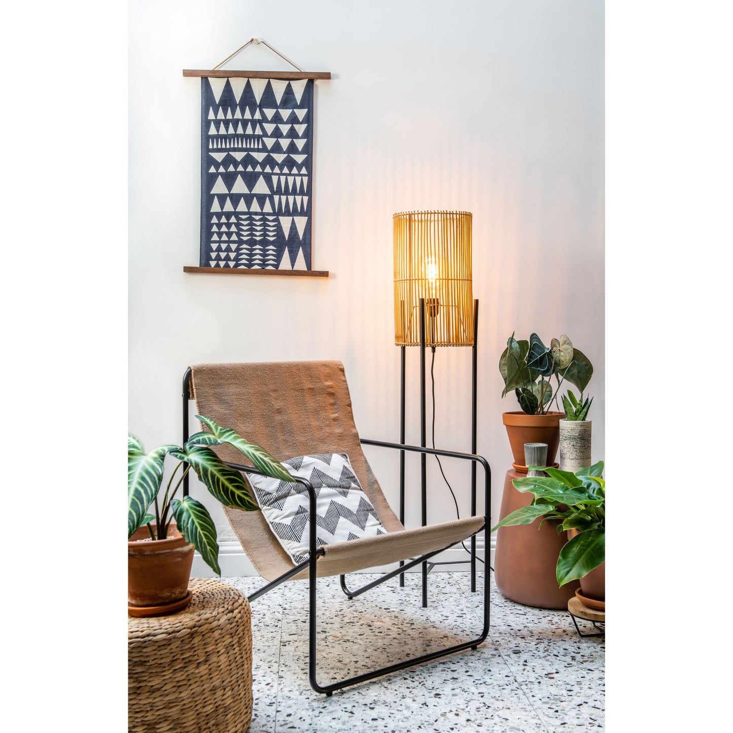 Lucide JANTINE - Floor lamp - Ø 30 cm - 1xE27 - Natural