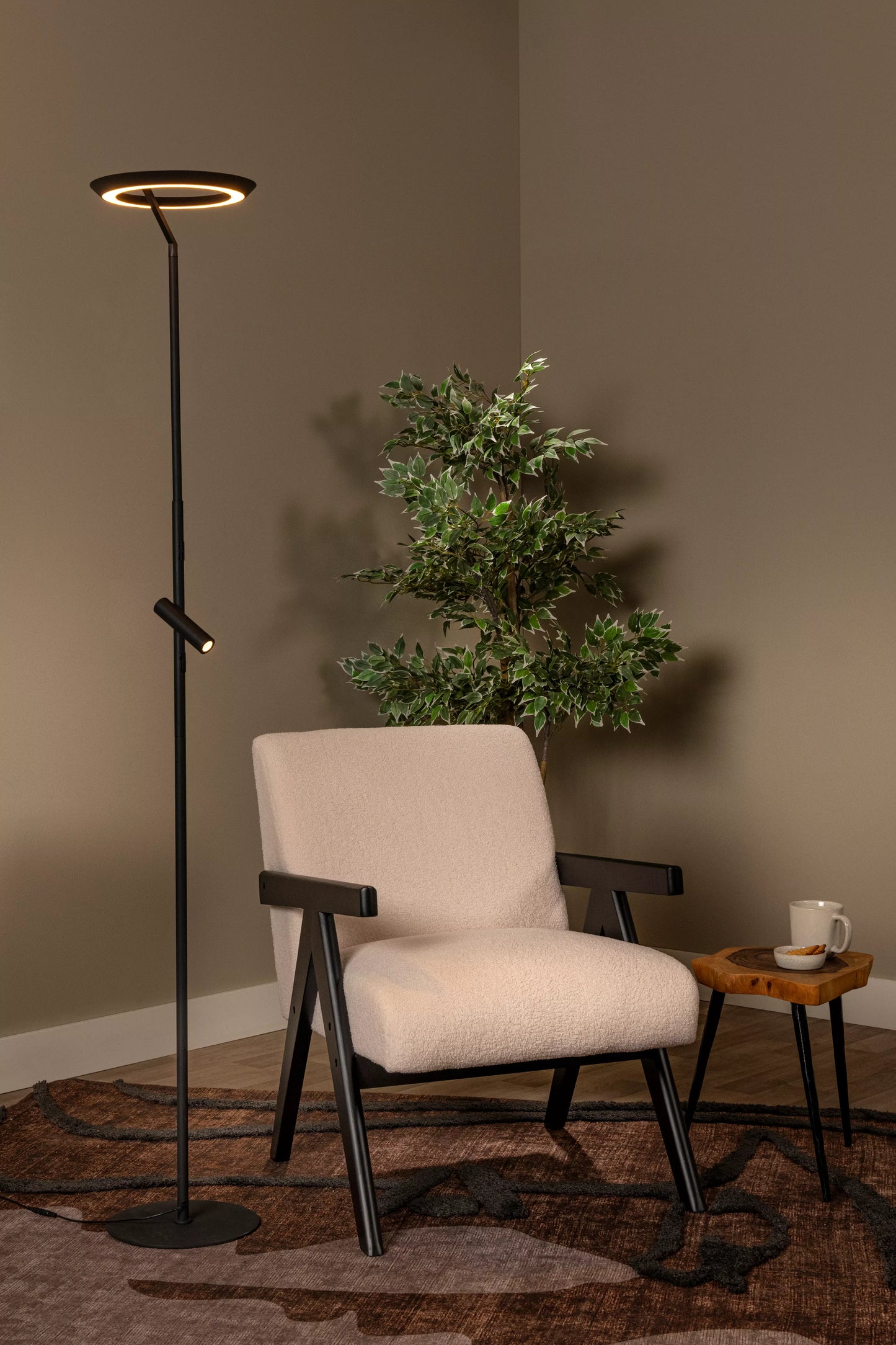 Lucide CELESTE - Floor lamp - Ø 28 cm - LED Dim. - 2700K - Black | Essential