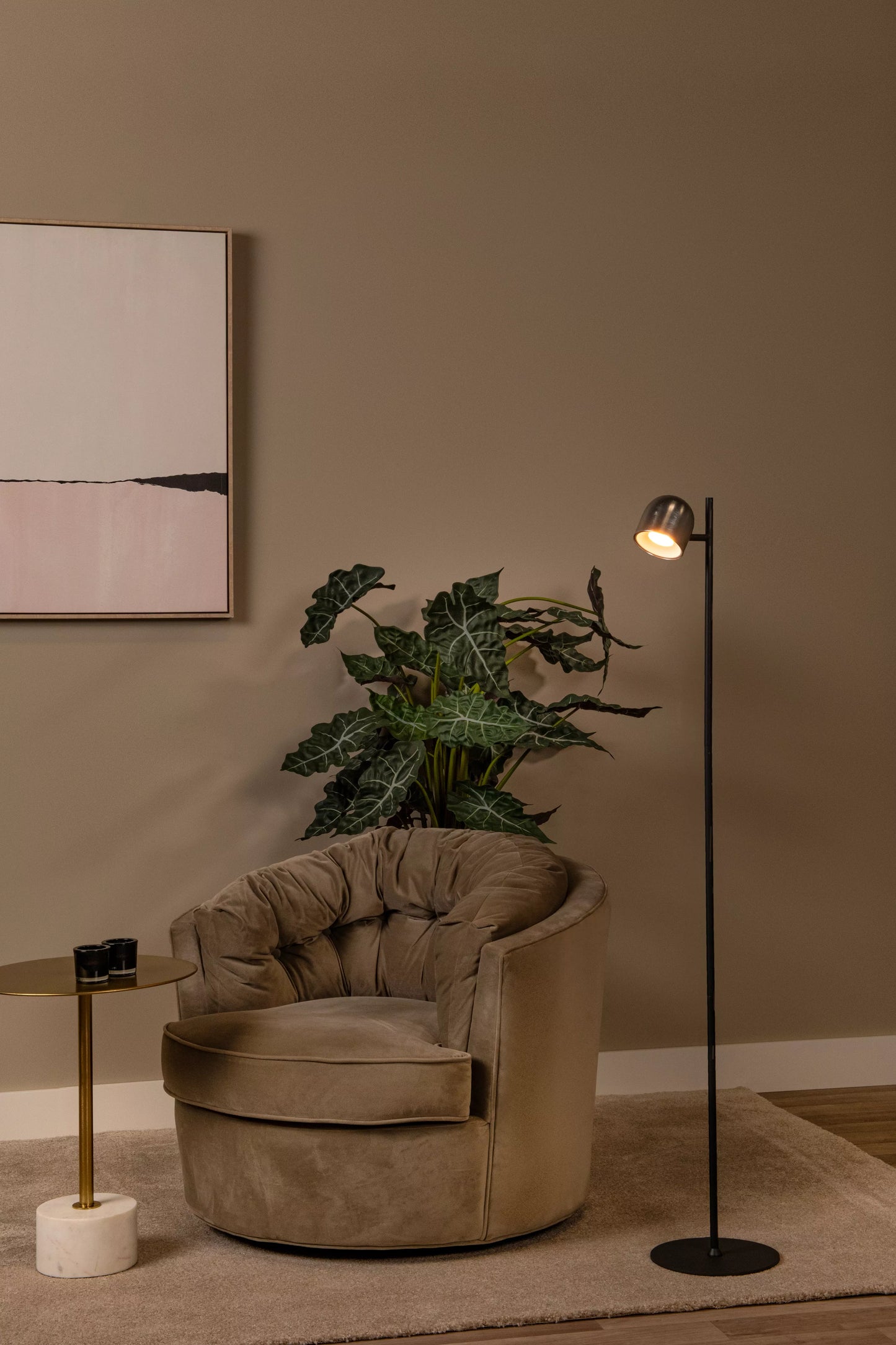 Lucide SKANSKA RECH - Rechargeable Floor lamp Indoor/Outdoor - Battery pack - Ø 23 cm - LED Dim. - CCT - 1x3W 3000K/6000K - IP44 - Grey iron