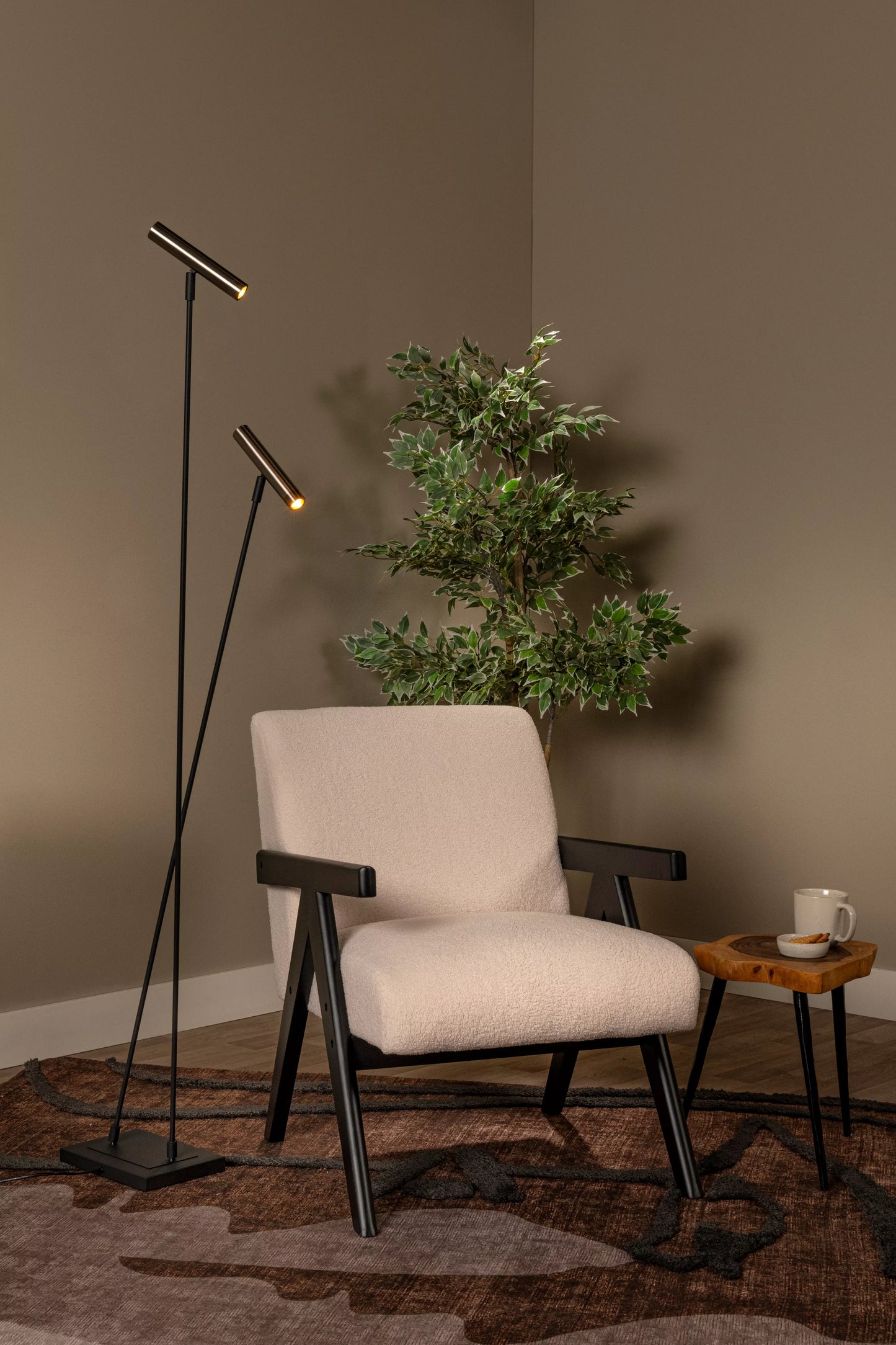Lucide DUARTE - Floor lamp - 2xG9 - Grey iron | Vibes
