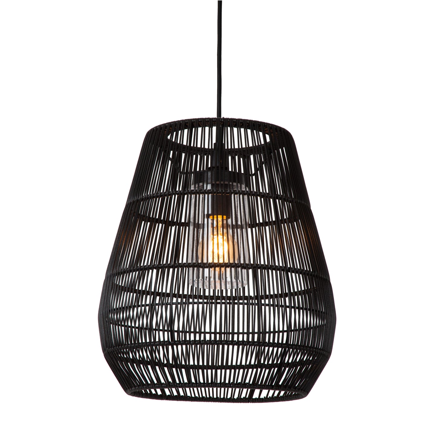 Lucide NERIDA - Pendant light Indoor/Outdoor - Ø 35 cm - 1xE27 - IP44 - Black