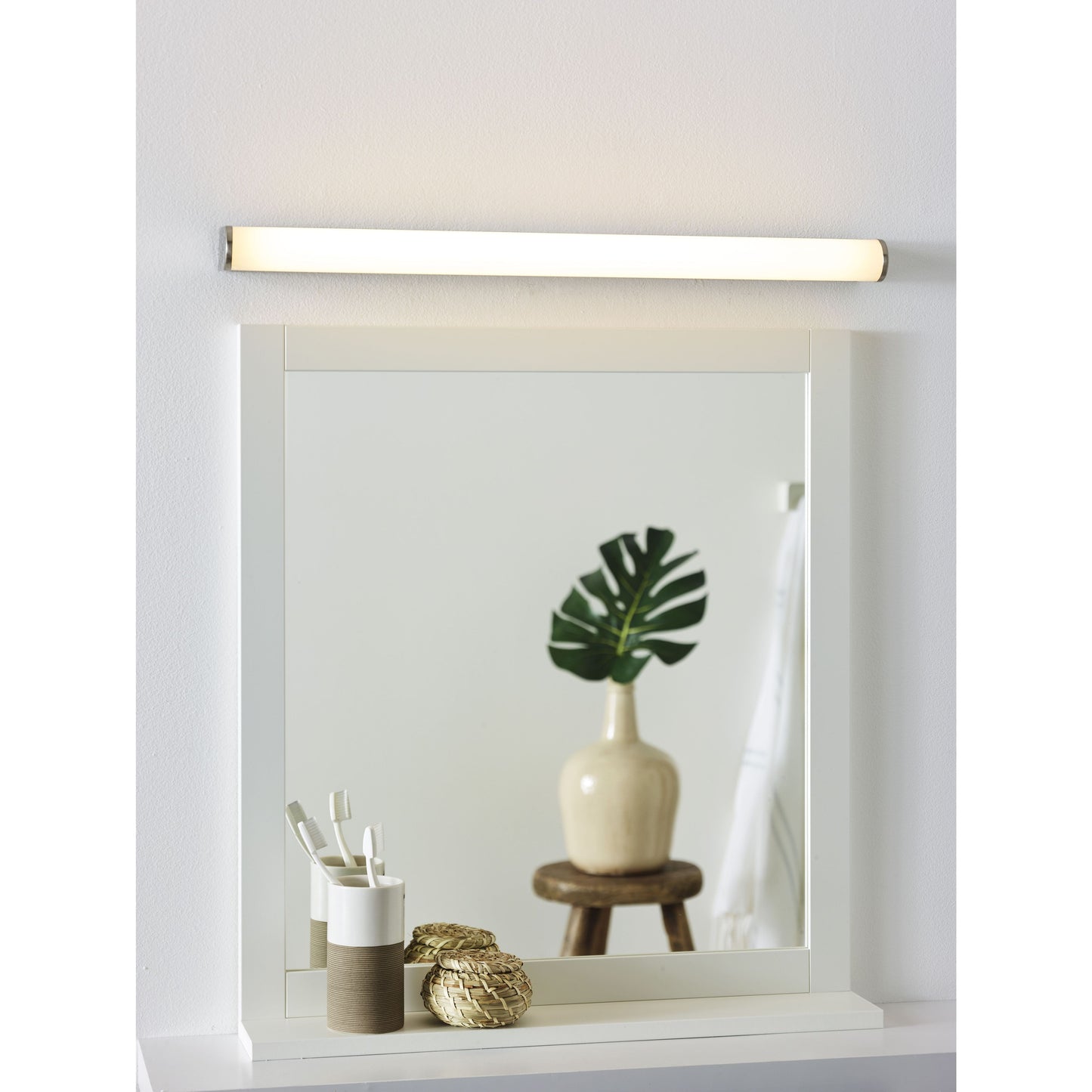 Lucide JASPER - Mirror light Bathroom - LED - 1x16W 3000K - IP44 - Satin Chrome