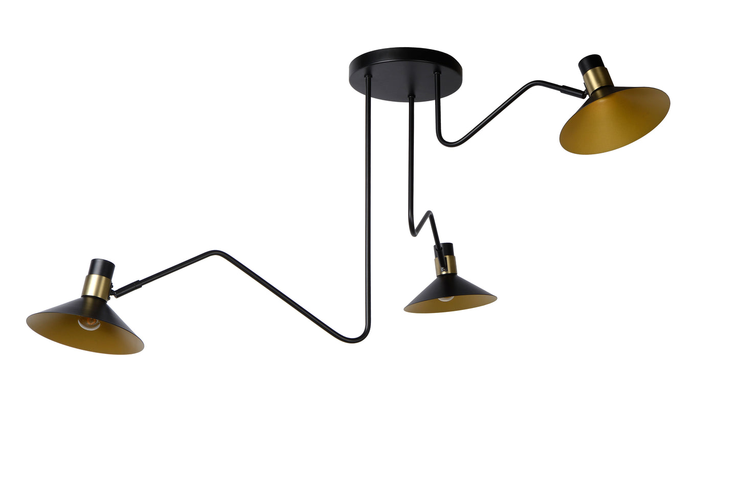 Lucide PEPIJN - Flush ceiling light - Ø 108 cm - 3xE14 - Black