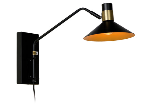 Lucide PEPIJN - Wall light - 1xE14 - 3 StepDim - Black