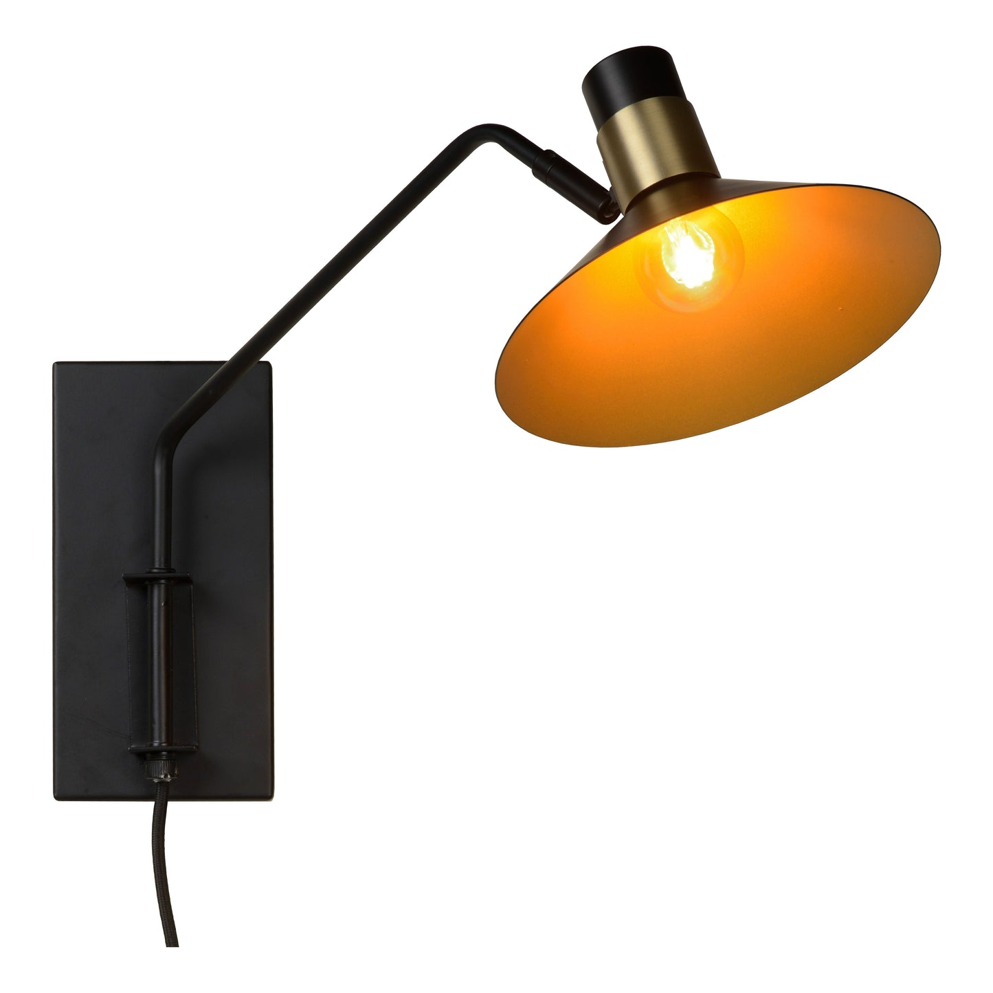 Lucide PEPIJN - Wall light - 1xE14 - 3 StepDim - Black