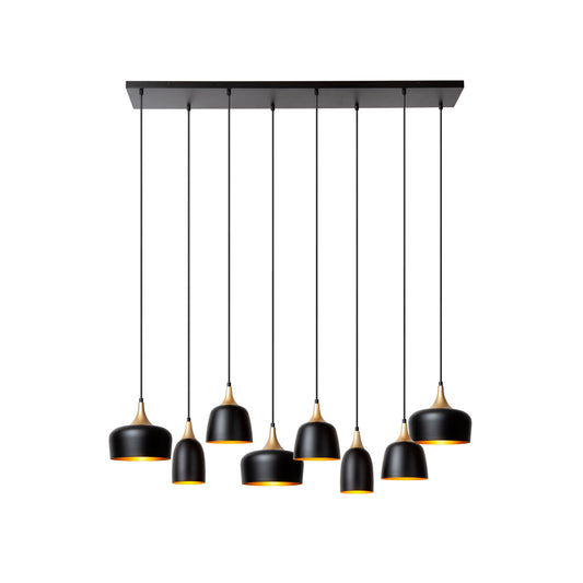 Lucide CHAYANNE - Pendant light - 8xE14 - Black