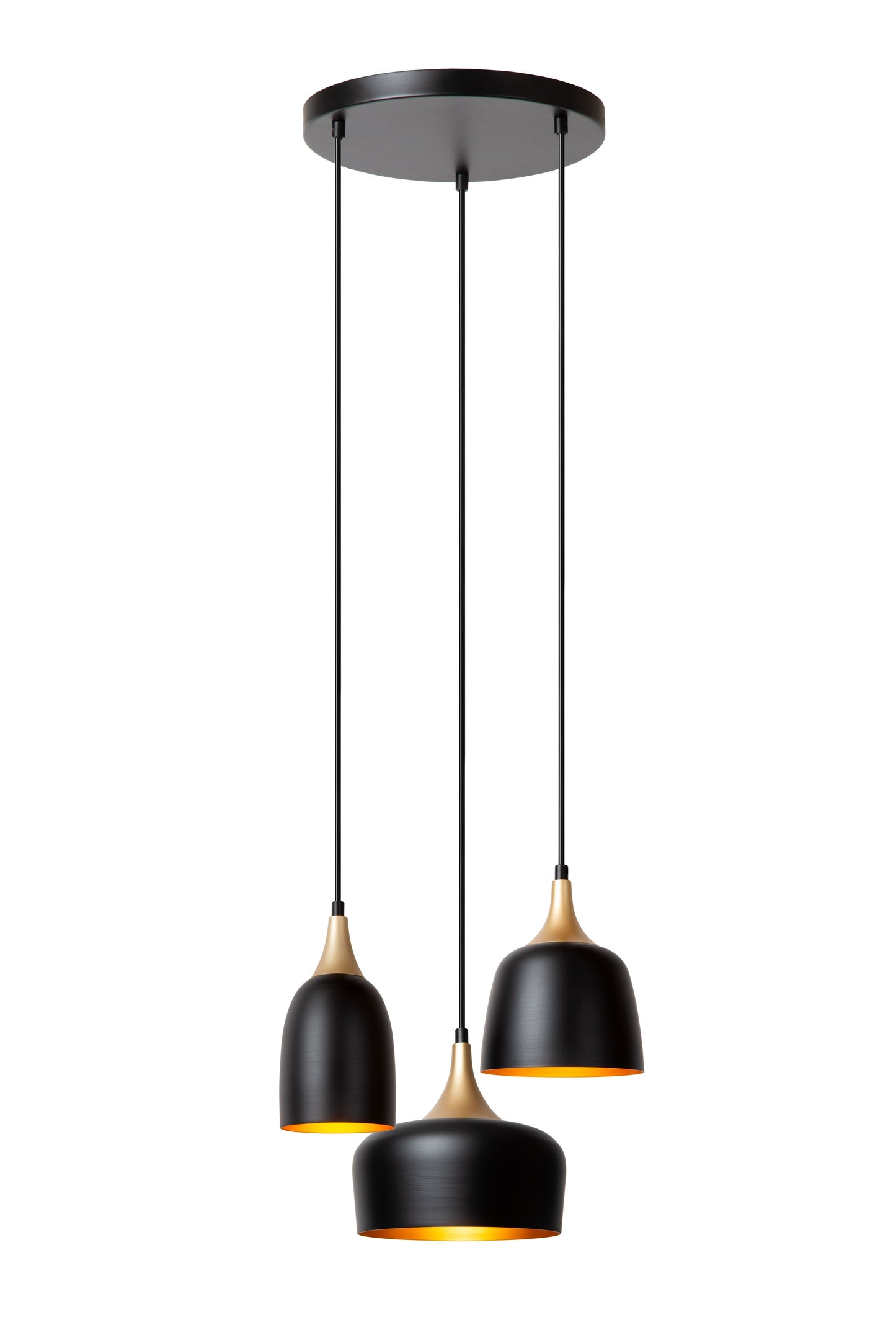 Lucide CHAYANNE - Pendant light - 3xE14 - Black