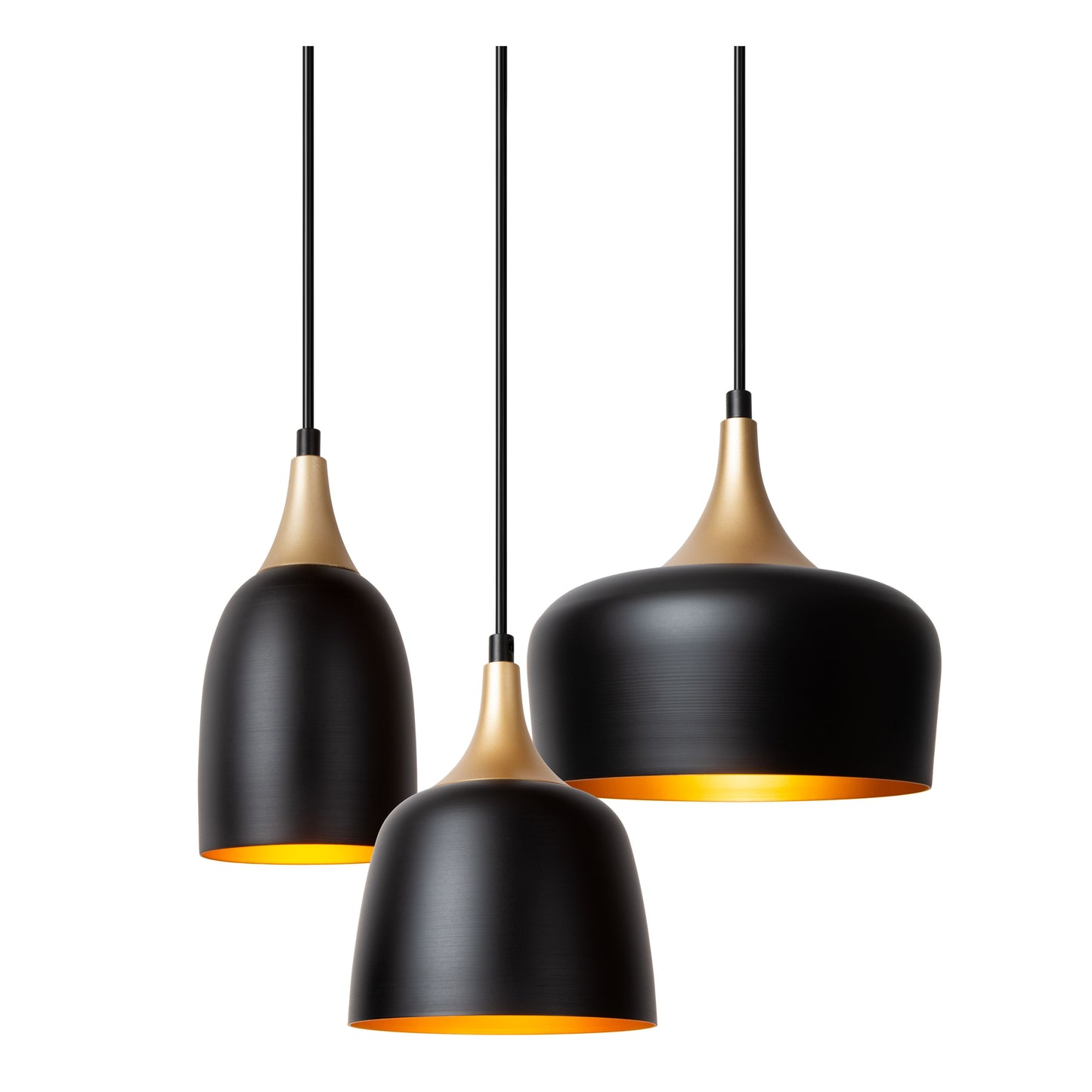 Lucide CHAYANNE - Pendant light - 3xE14 - Black