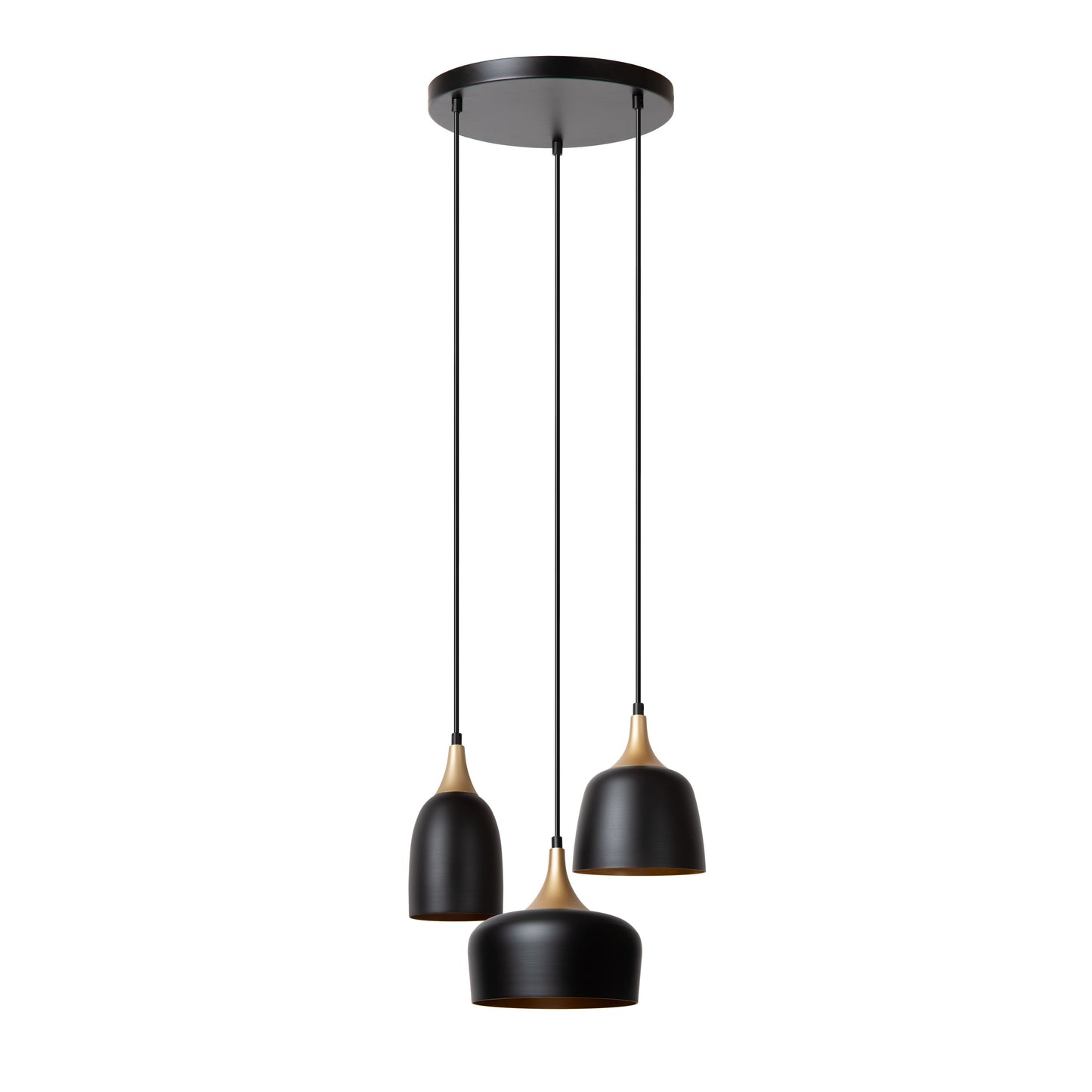 Lucide CHAYANNE - Pendant light - 3xE14 - Black