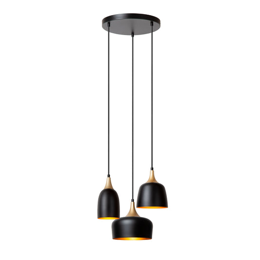 Lucide CHAYANNE - Pendant light - 3xE14 - Black