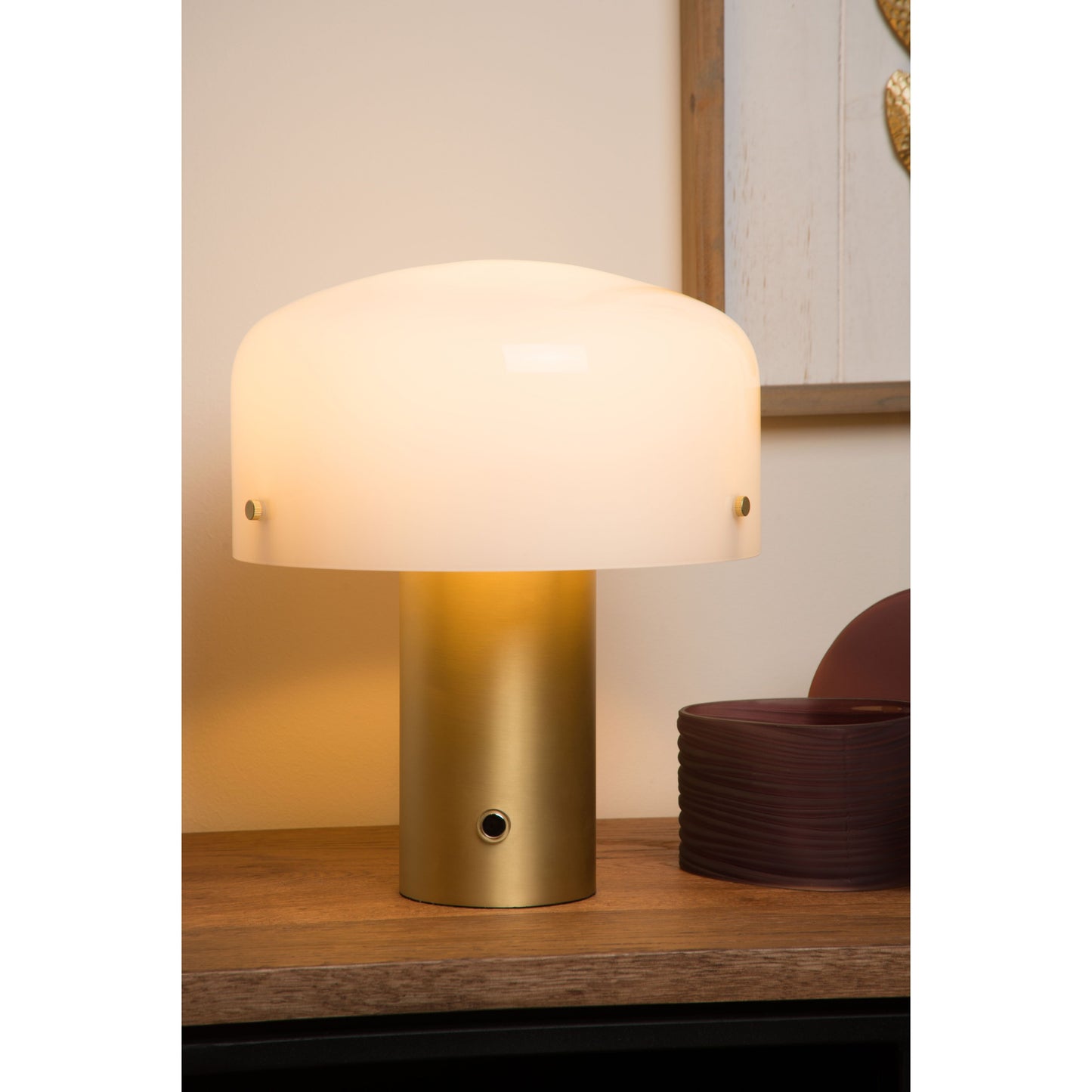 Lucide TIMON - Table lamp - 1xE27 - 3 StepDim - Matt Gold / Brass