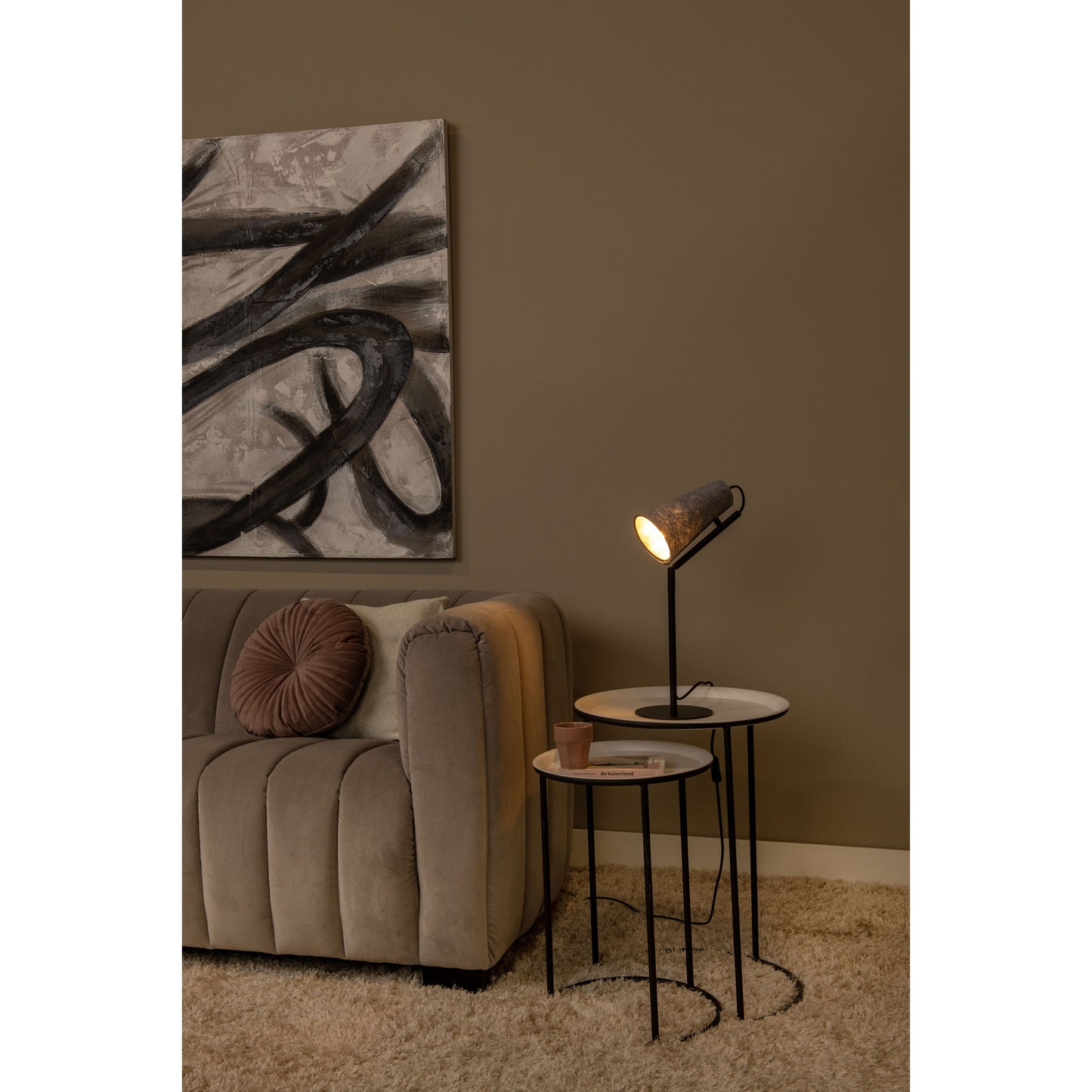 Lucide BENSEN - Table lamp - 1xE14 - Grey