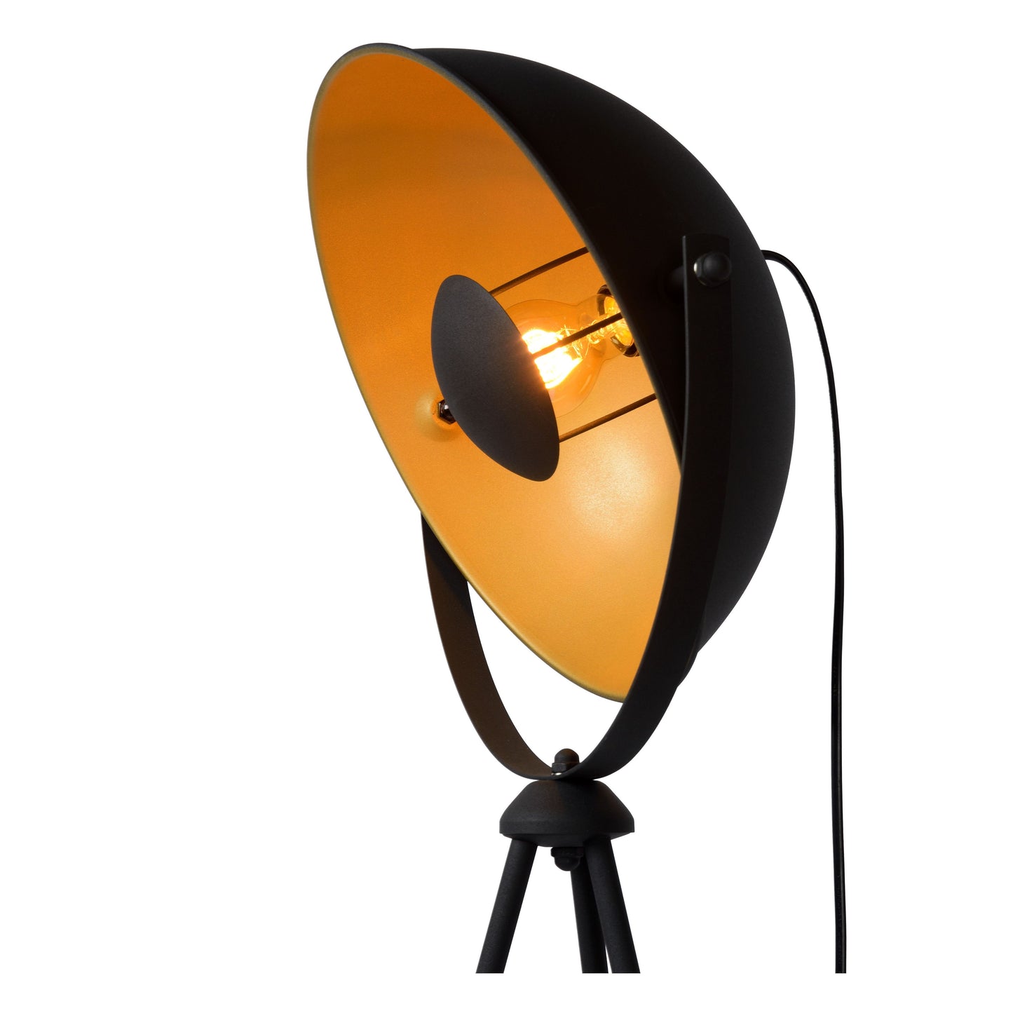Lucide ALVARO - Floor lamp - 1xE27 - Black