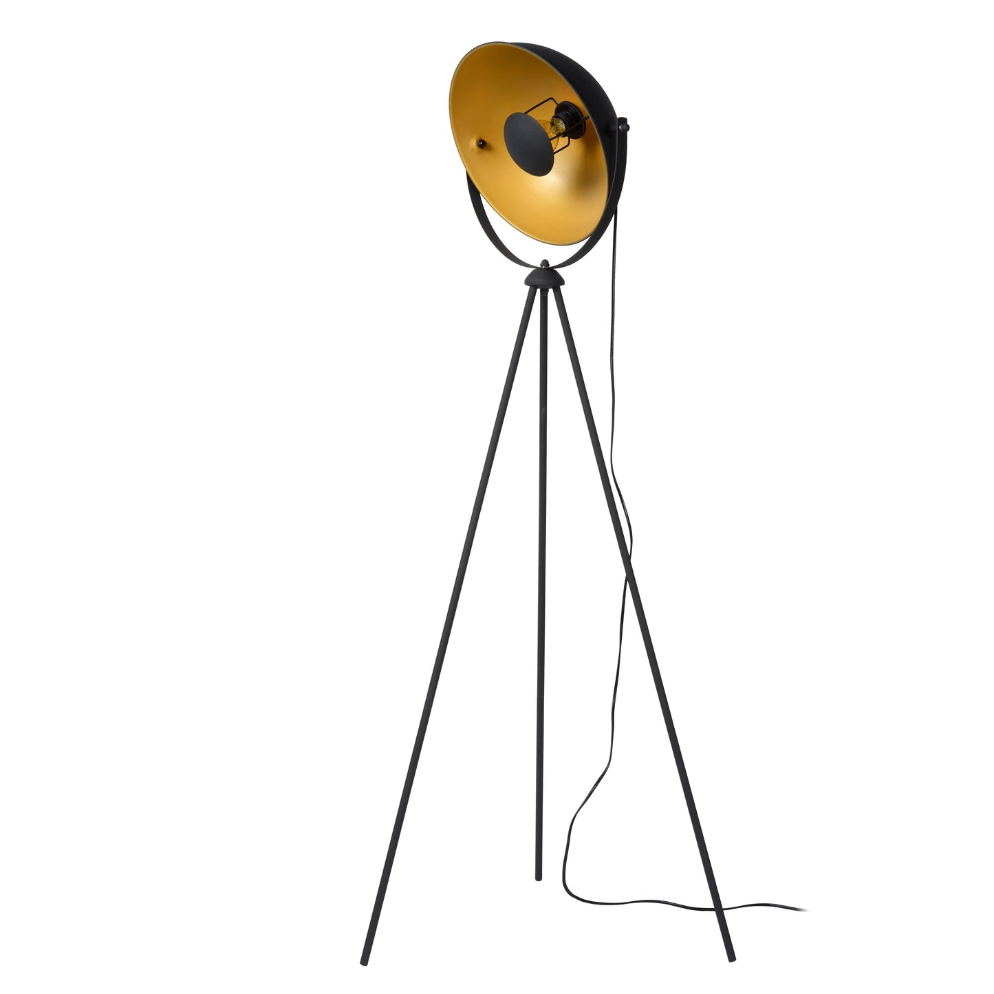 Lucide ALVARO - Floor lamp - 1xE27 - Black