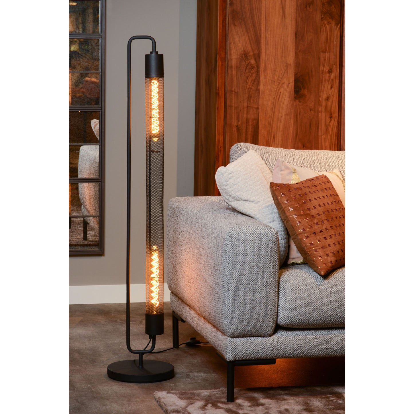 Lucide CALIXT - Floor lamp - 2xE27 - Black
