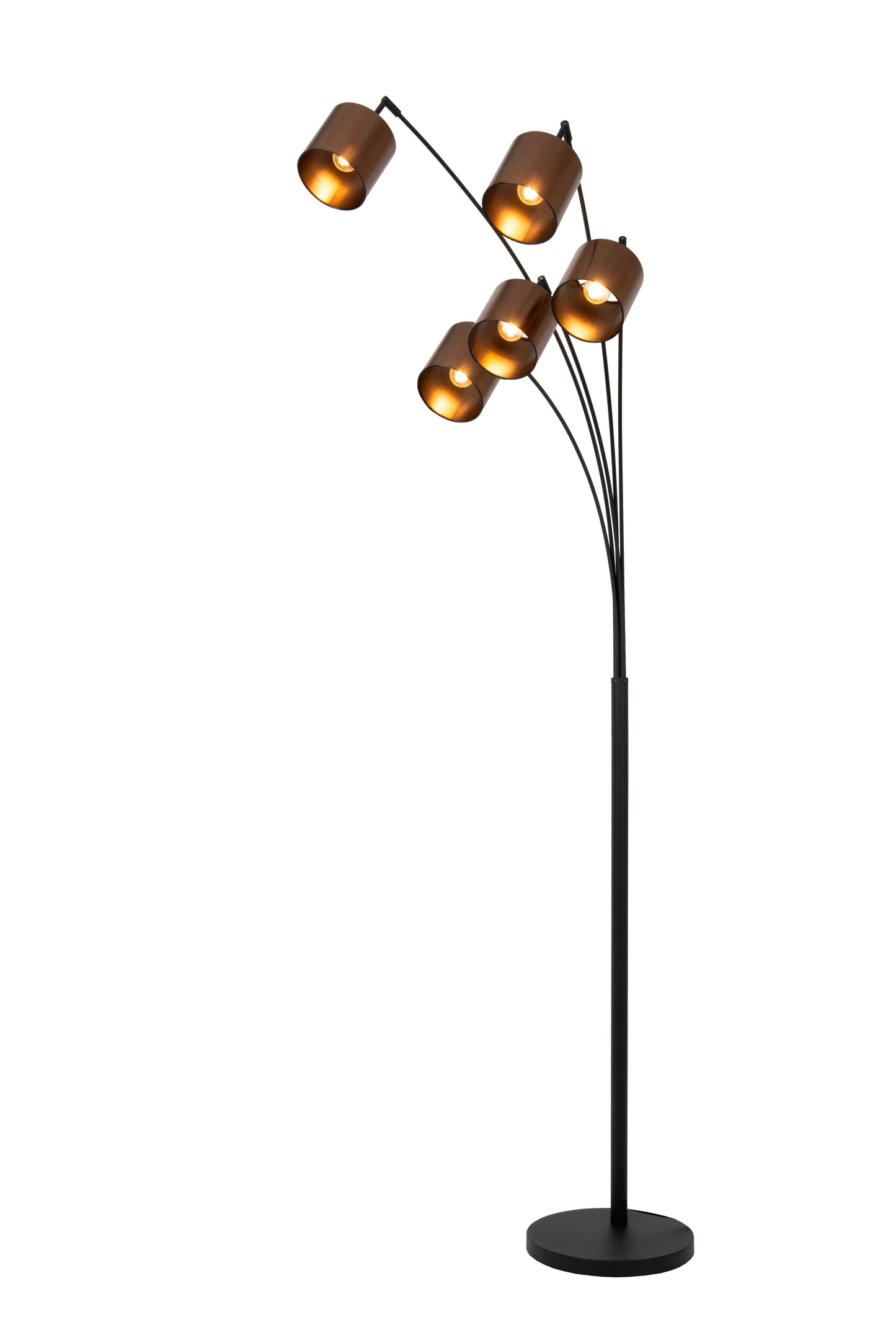 Lucide RANKOS - Floor lamp - 5xE14 - Black