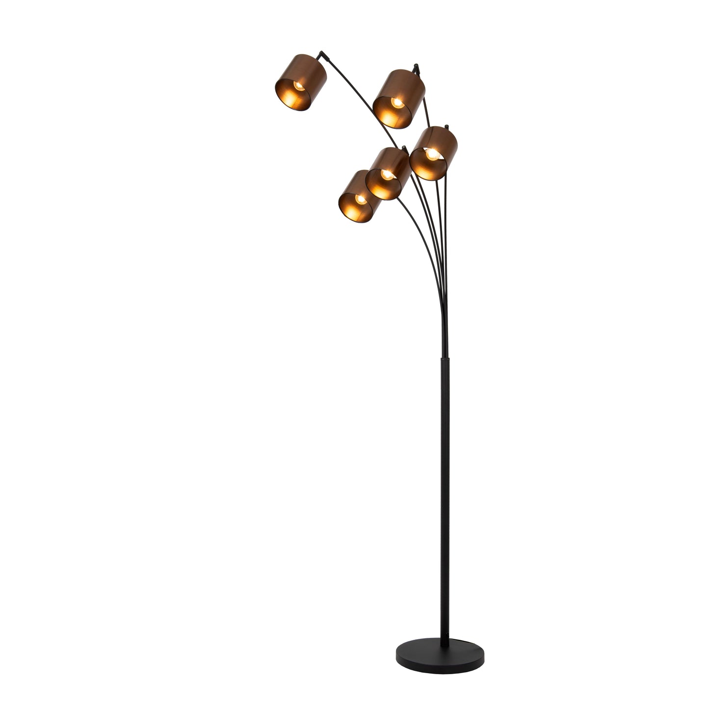 Lucide RANKOS - Floor lamp - 5xE14 - Black