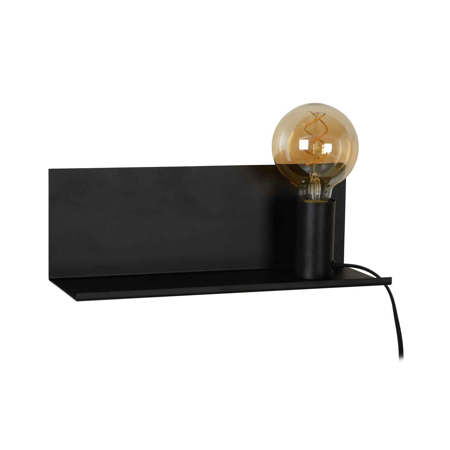 Lucide SEBO - Bedside lamp / Wall light - 1xE27 - Black