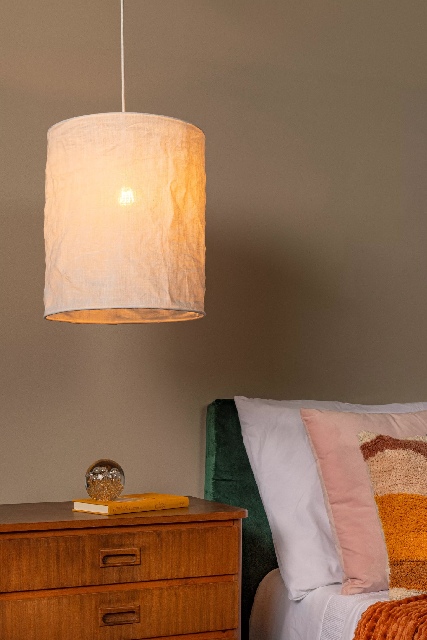 Lucide TISSAJA - Pendant light - Ø 30 cm - 1xE27 - White | Essential