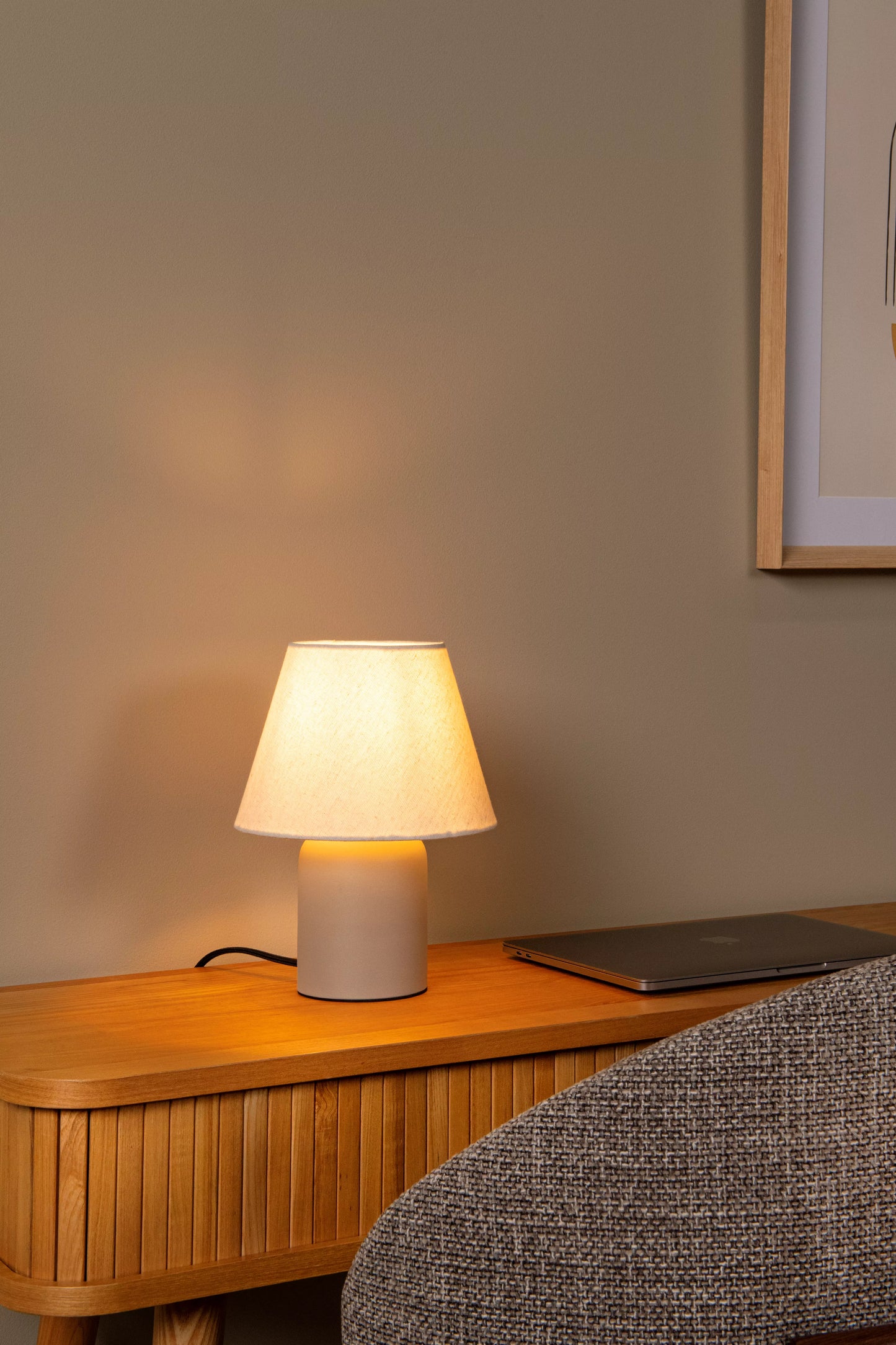 Lucide MACIA - Table lamp - 1xE14 - Cream