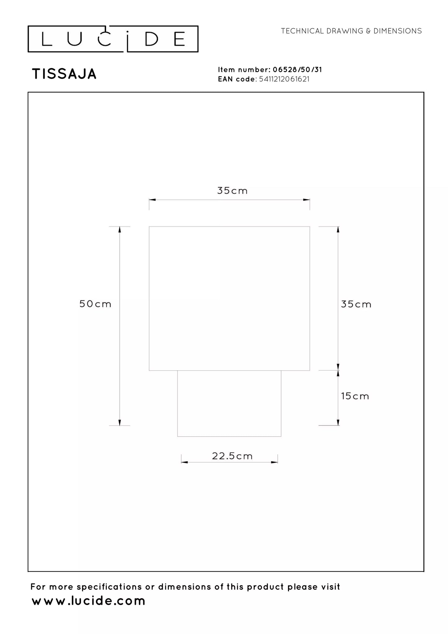 Lucide TISSAJA - Table lamp - Ø 35 cm - 1xE27 - White | Essential