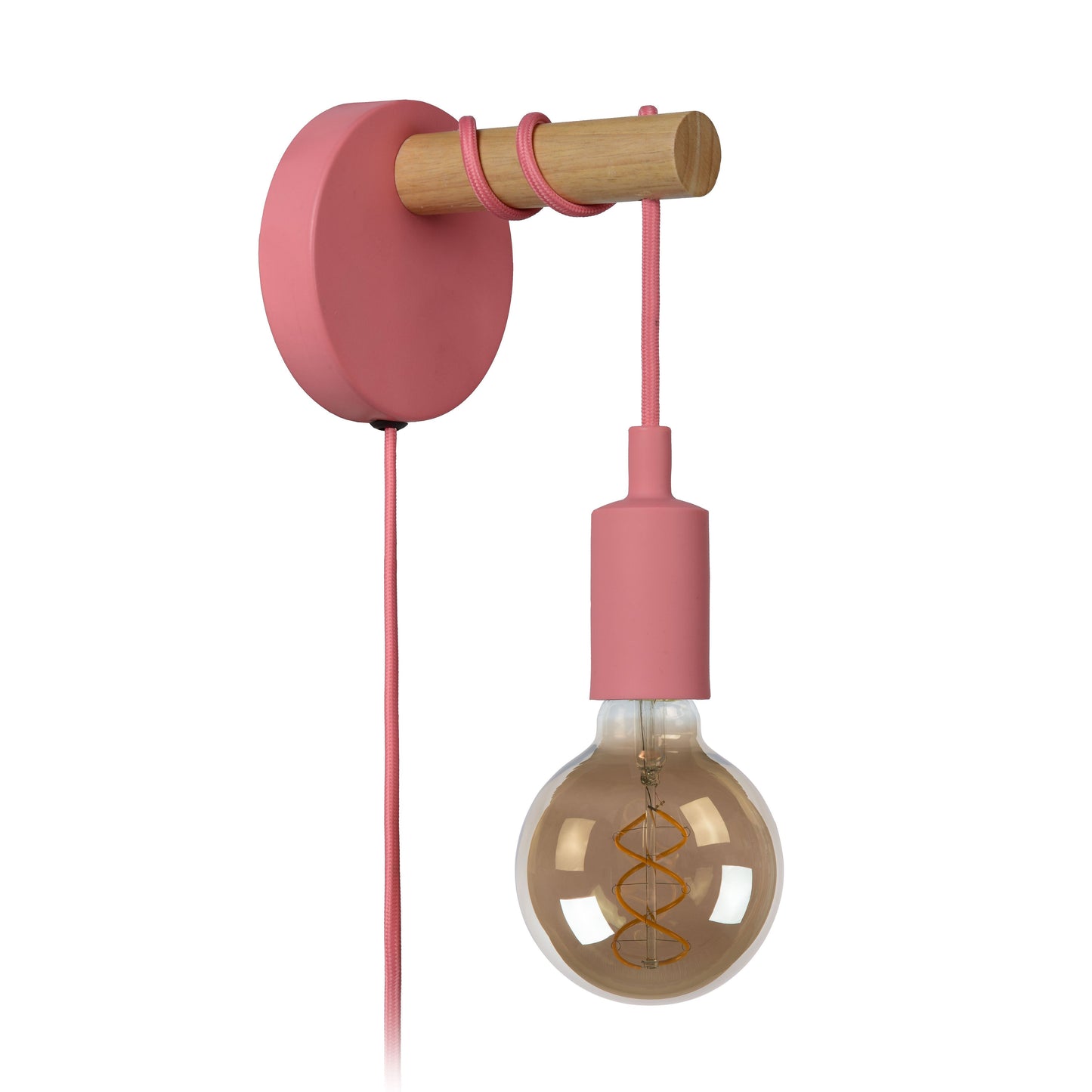 Lucide POLA - Wall light Children - Ø 12 cm - 1xE27 - Pink