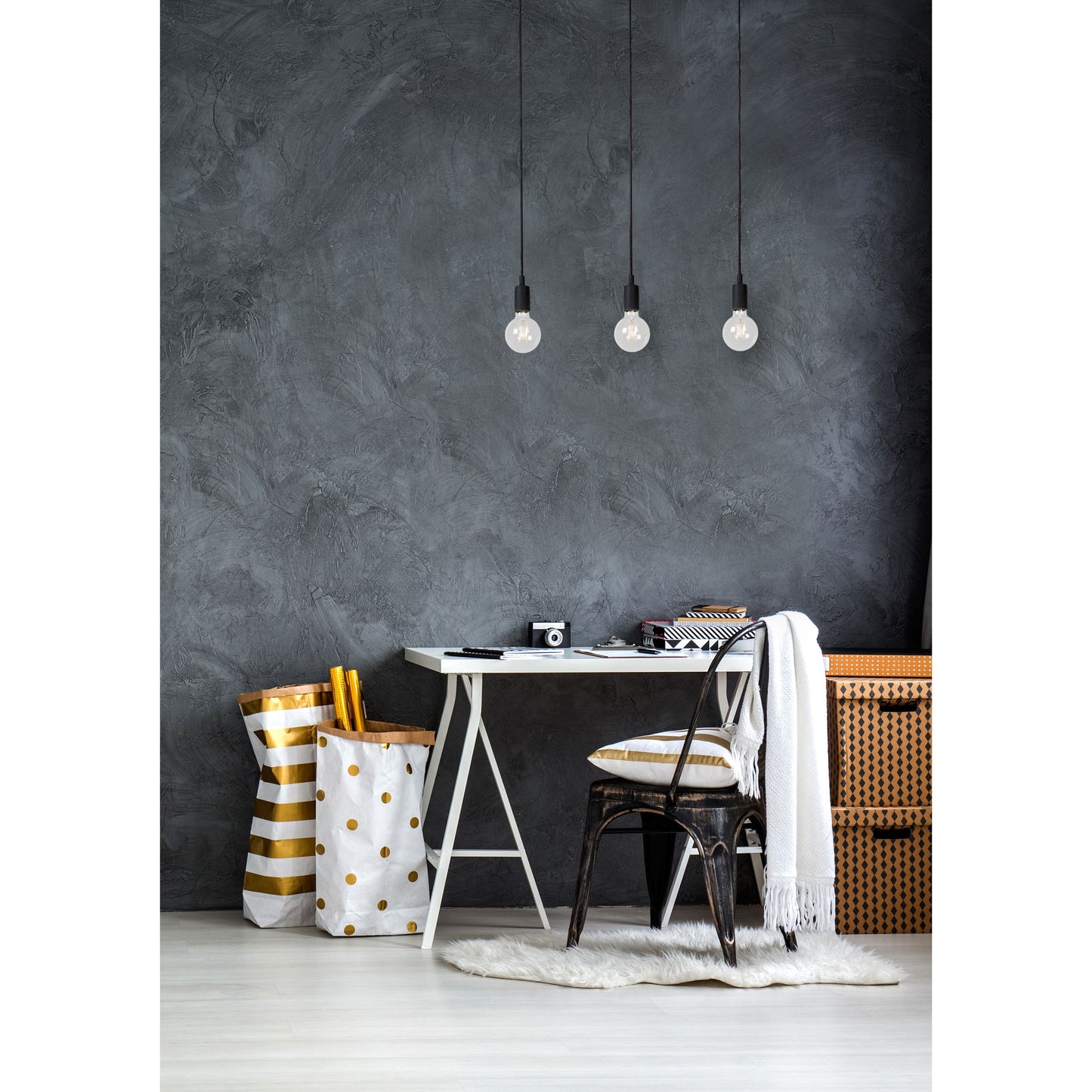 Lucide FIX - Pendant light - 3xE27 - Black