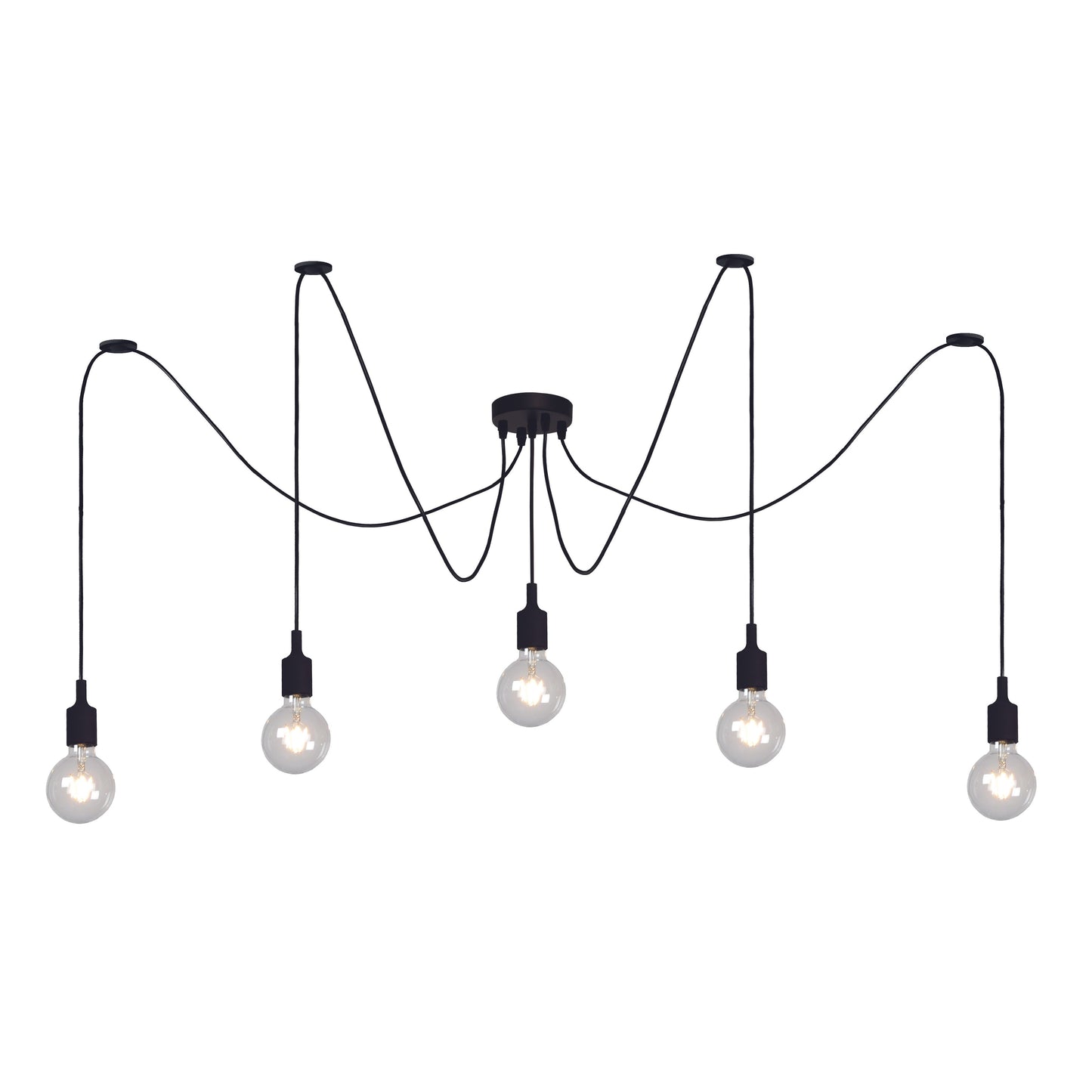 Lucide FIX - Pendant light - 5xE27 - Black