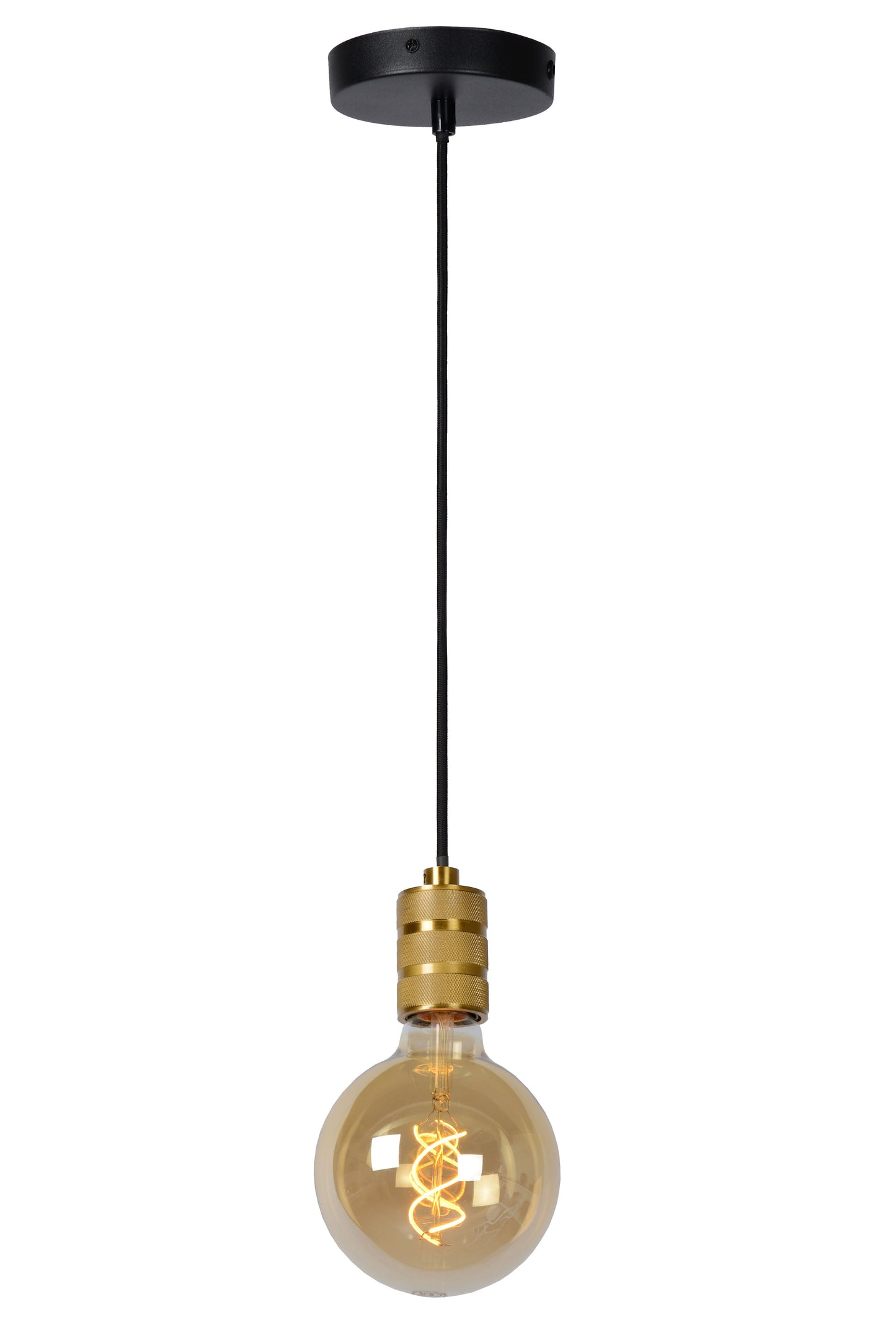 Lucide JOVA - Pendant light - Ø 12 cm - 1xE27 - Matt Gold / Brass