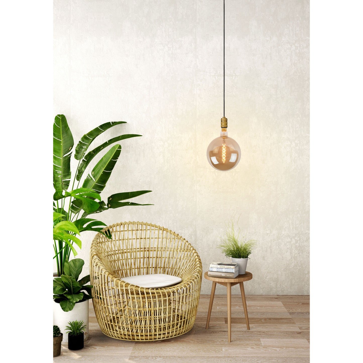 Lucide JOVA - Pendant light - Ø 12 cm - 1xE27 - Matt Gold / Brass