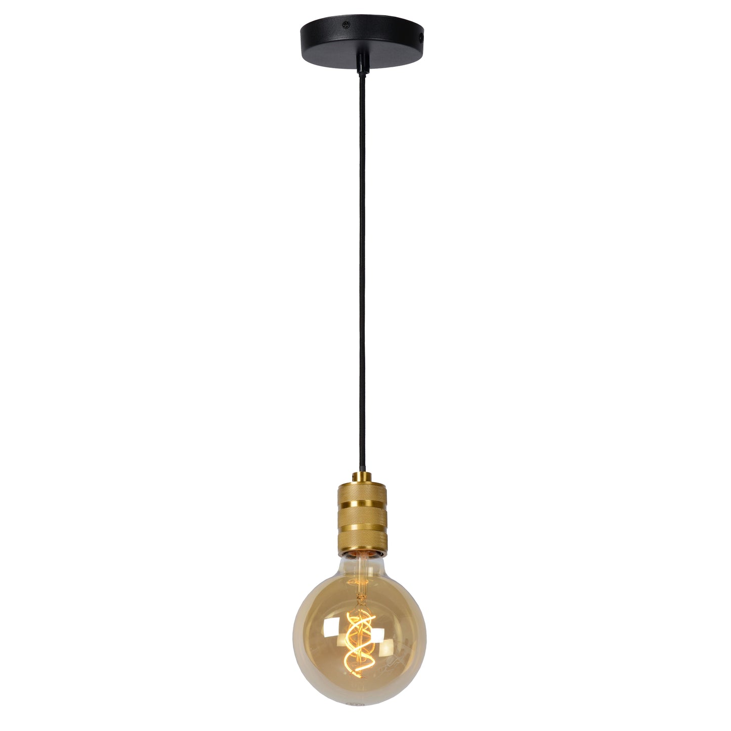 Lucide JOVA - Pendant light - Ø 12 cm - 1xE27 - Matt Gold / Brass