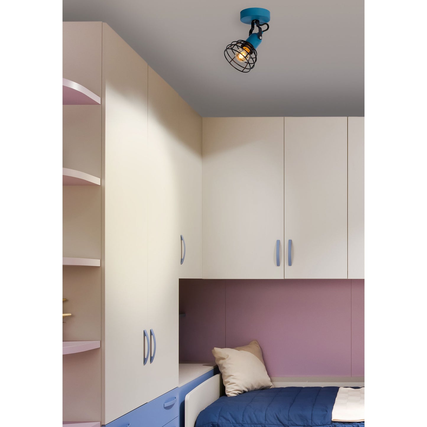 Lucide POLA - Ceiling spotlight Children - 1xE27 - Blue