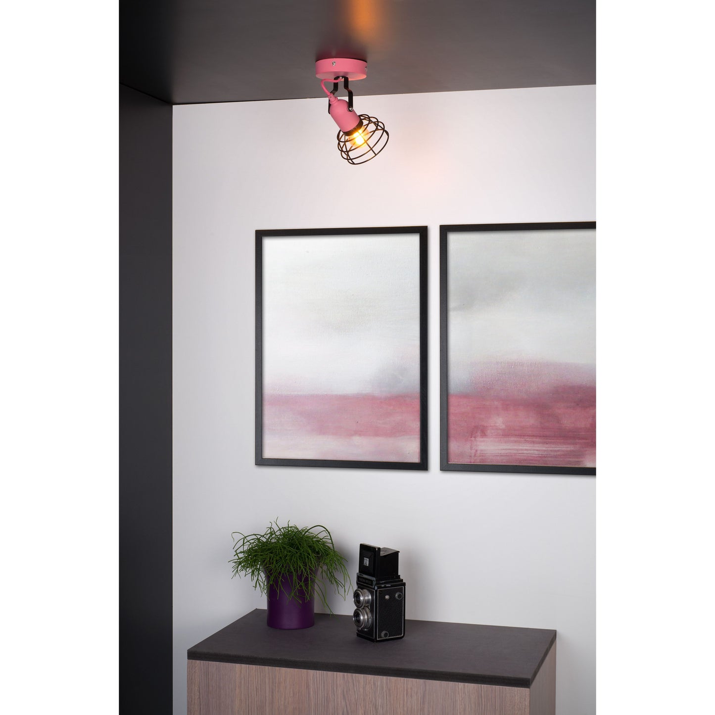 Lucide POLA - Ceiling spotlight Children - 1xE27 - Pink