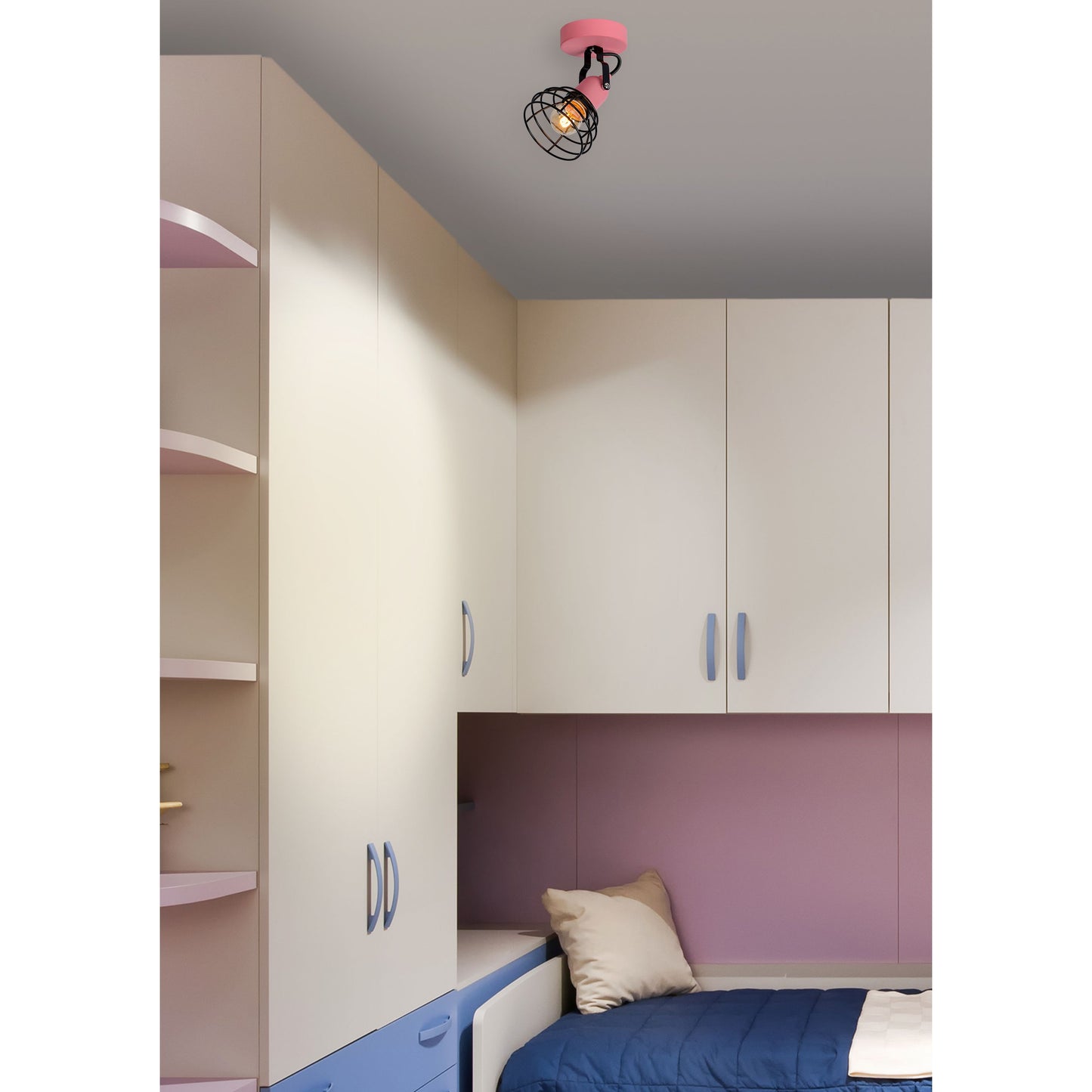 Lucide POLA - Ceiling spotlight Children - 1xE27 - Pink