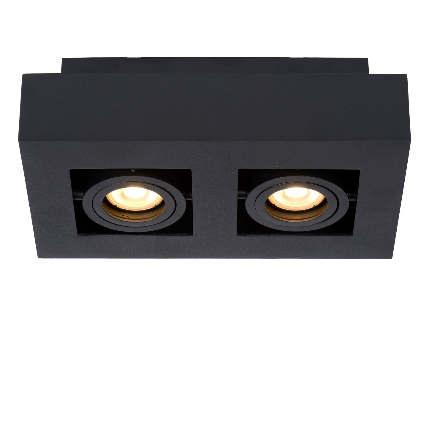 Lucide XIRAX - Ceiling spotlight - LED Dim to warm - GU10 - 2x5W 2200K/3000K - Black