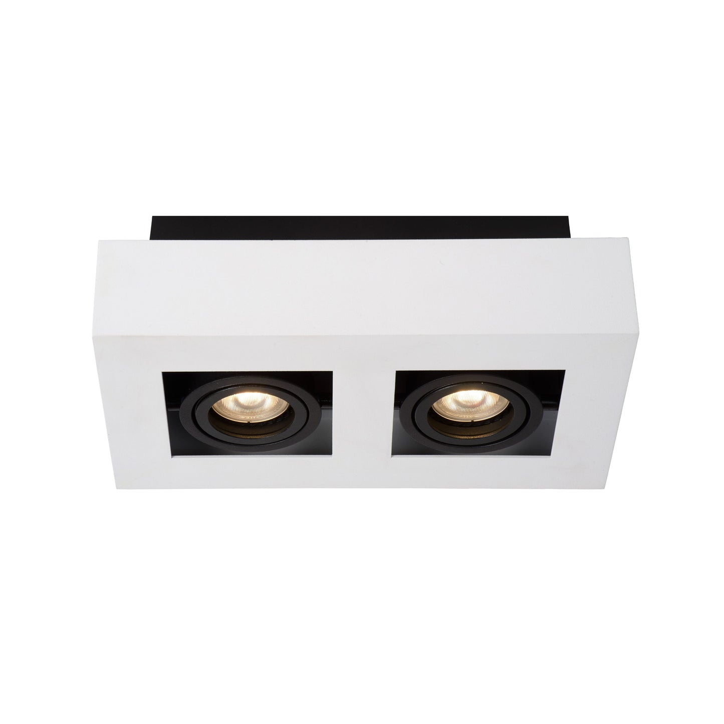 Lucide XIRAX - Ceiling spotlight - LED Dim to warm - GU10 - 2x5W 2200K/3000K - White