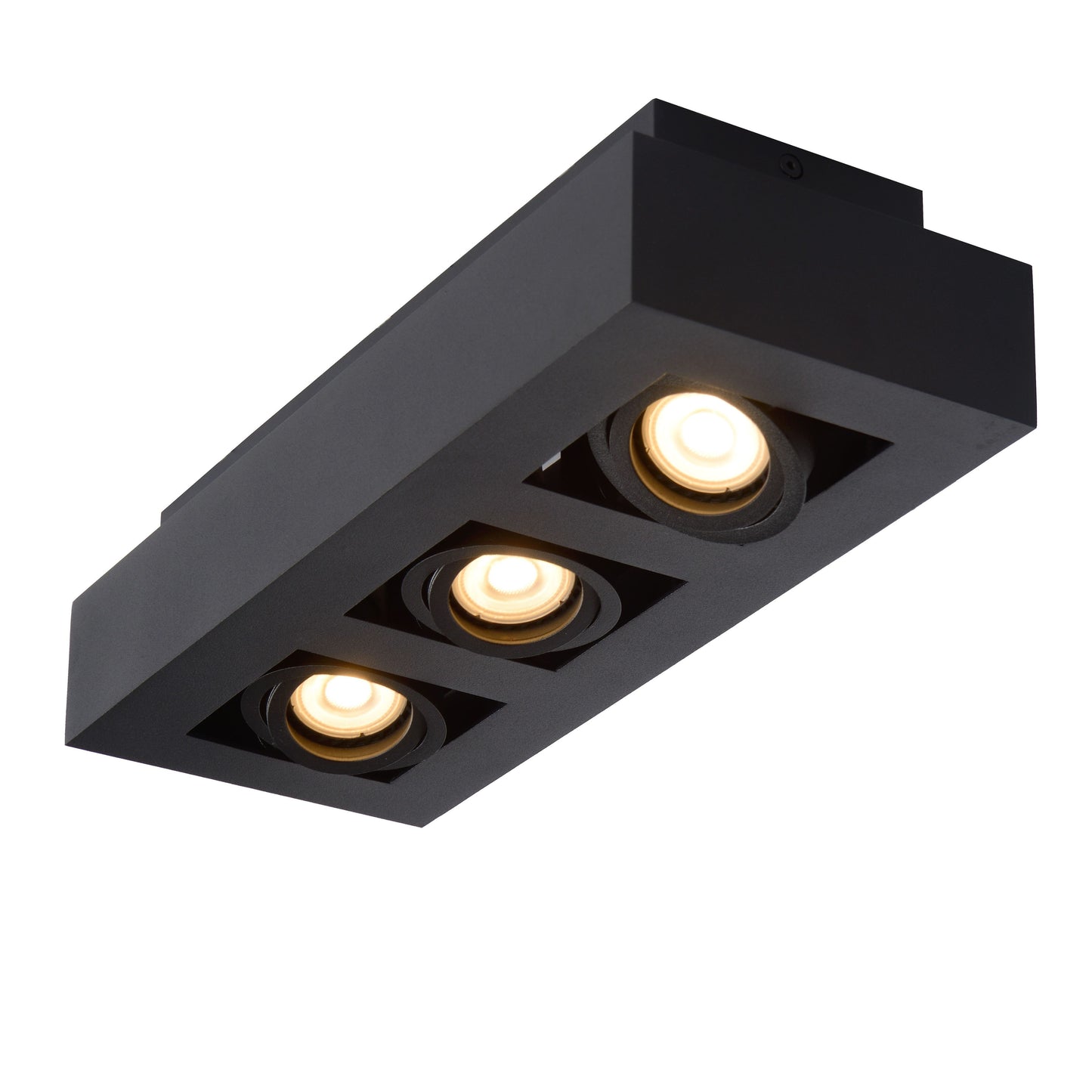 Lucide XIRAX - Ceiling spotlight - LED Dim to warm - GU10 - 3x5W 2200K/3000K - Black