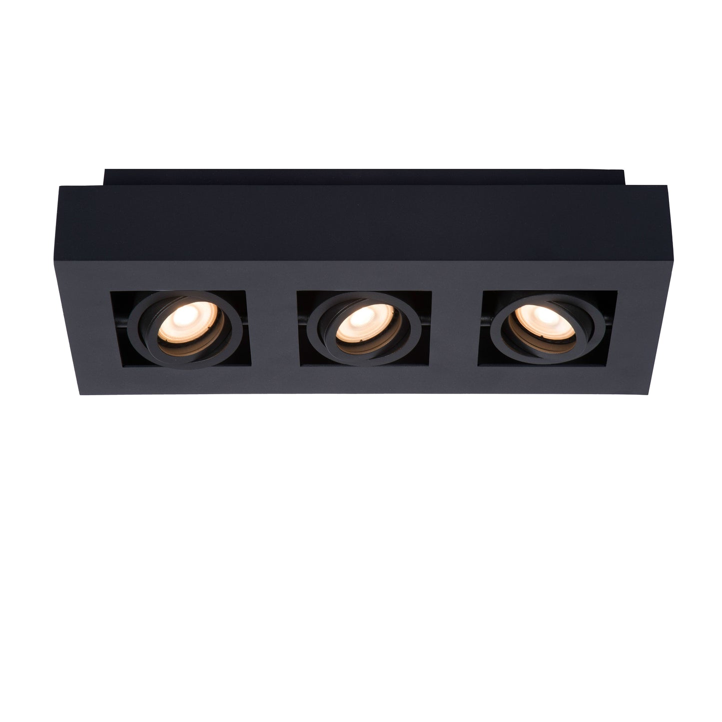 Lucide XIRAX - Ceiling spotlight - LED Dim to warm - GU10 - 3x5W 2200K/3000K - Black