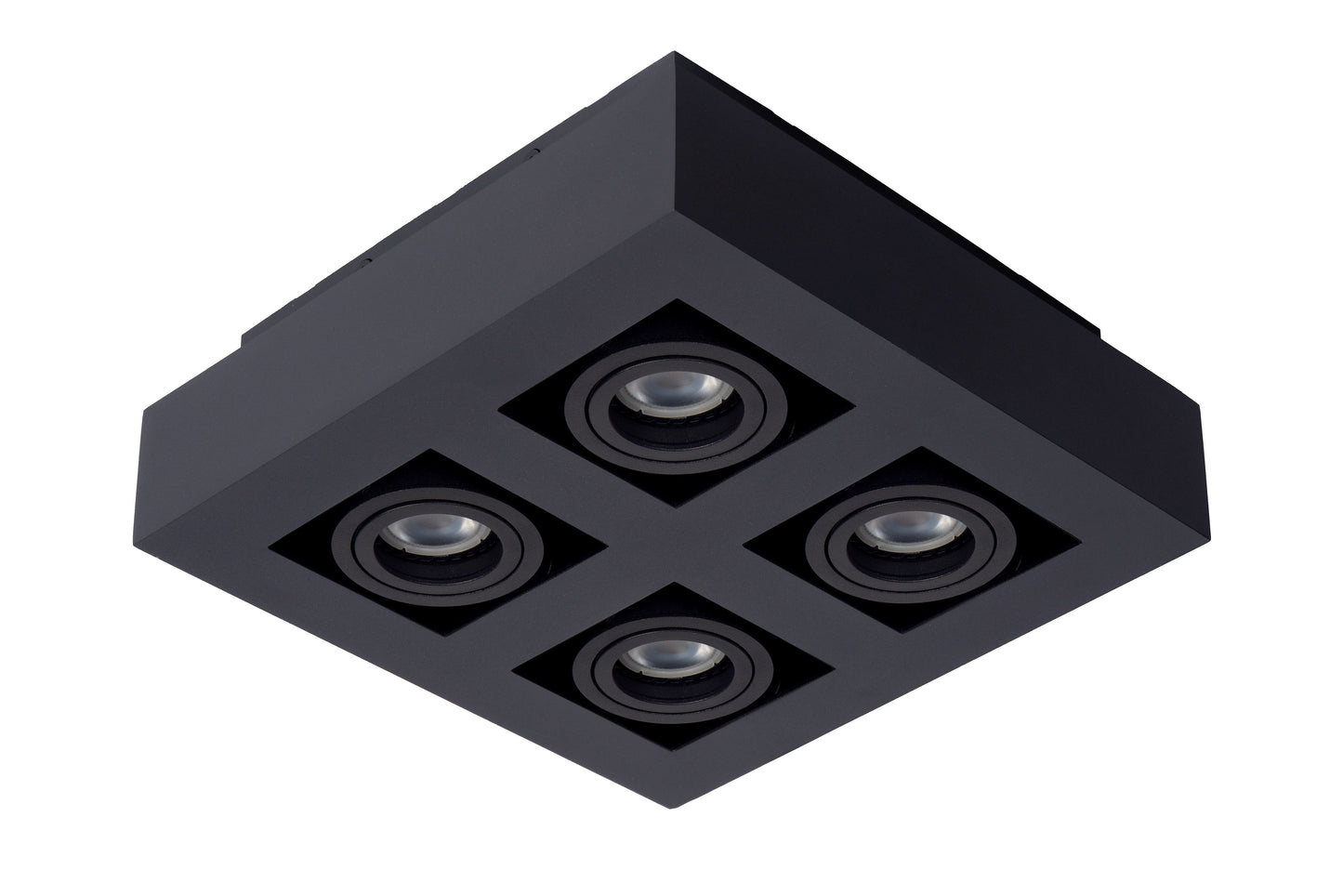 Lucide XIRAX - Ceiling spotlight - LED Dim to warm - GU10 - 4x5W 2200K/3000K - Black