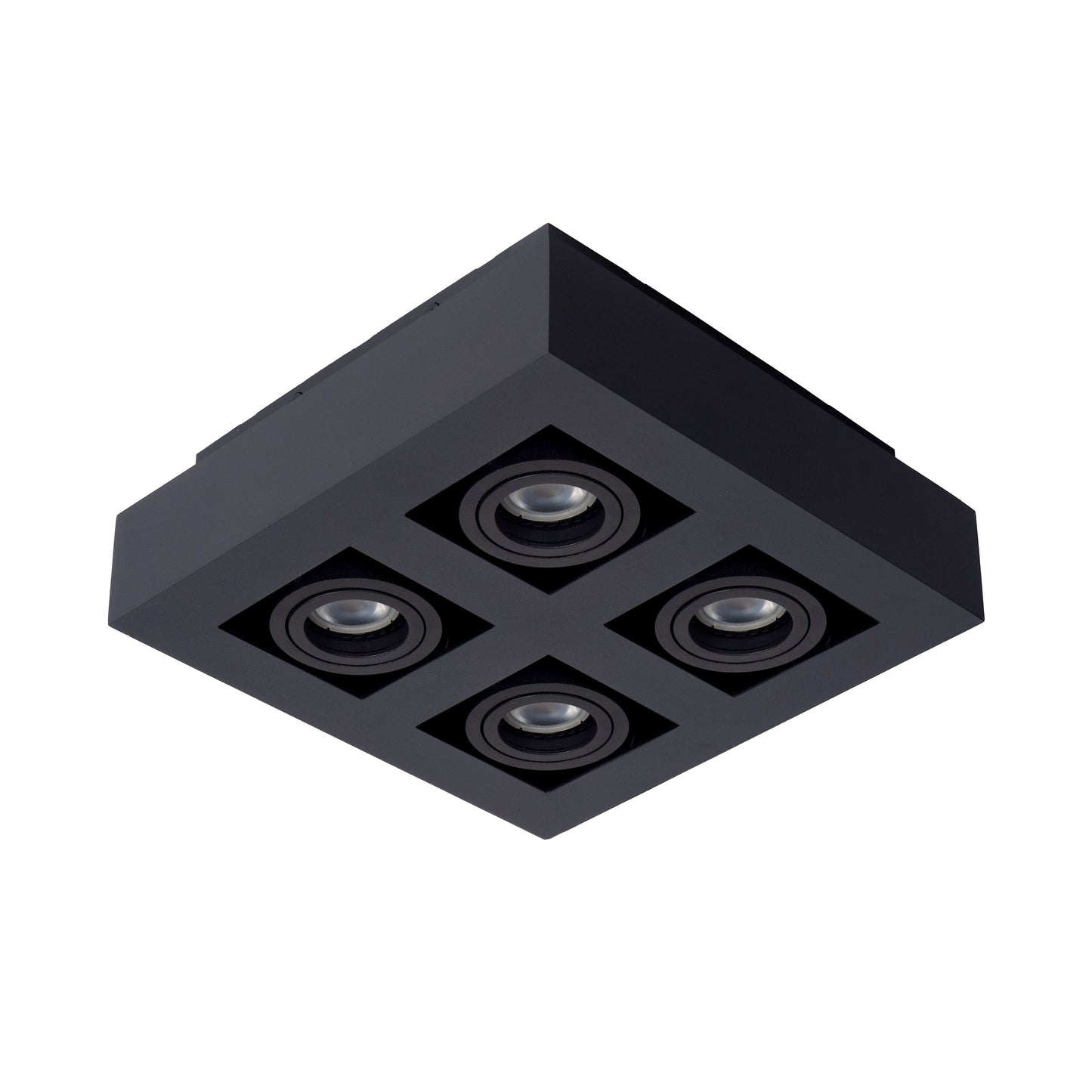 Lucide XIRAX - Ceiling spotlight - LED Dim to warm - GU10 - 4x5W 2200K/3000K - Black