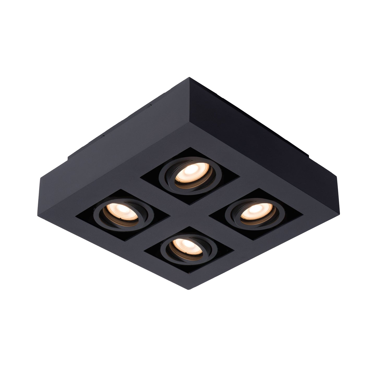 Lucide XIRAX - Ceiling spotlight - LED Dim to warm - GU10 - 4x5W 2200K/3000K - Black