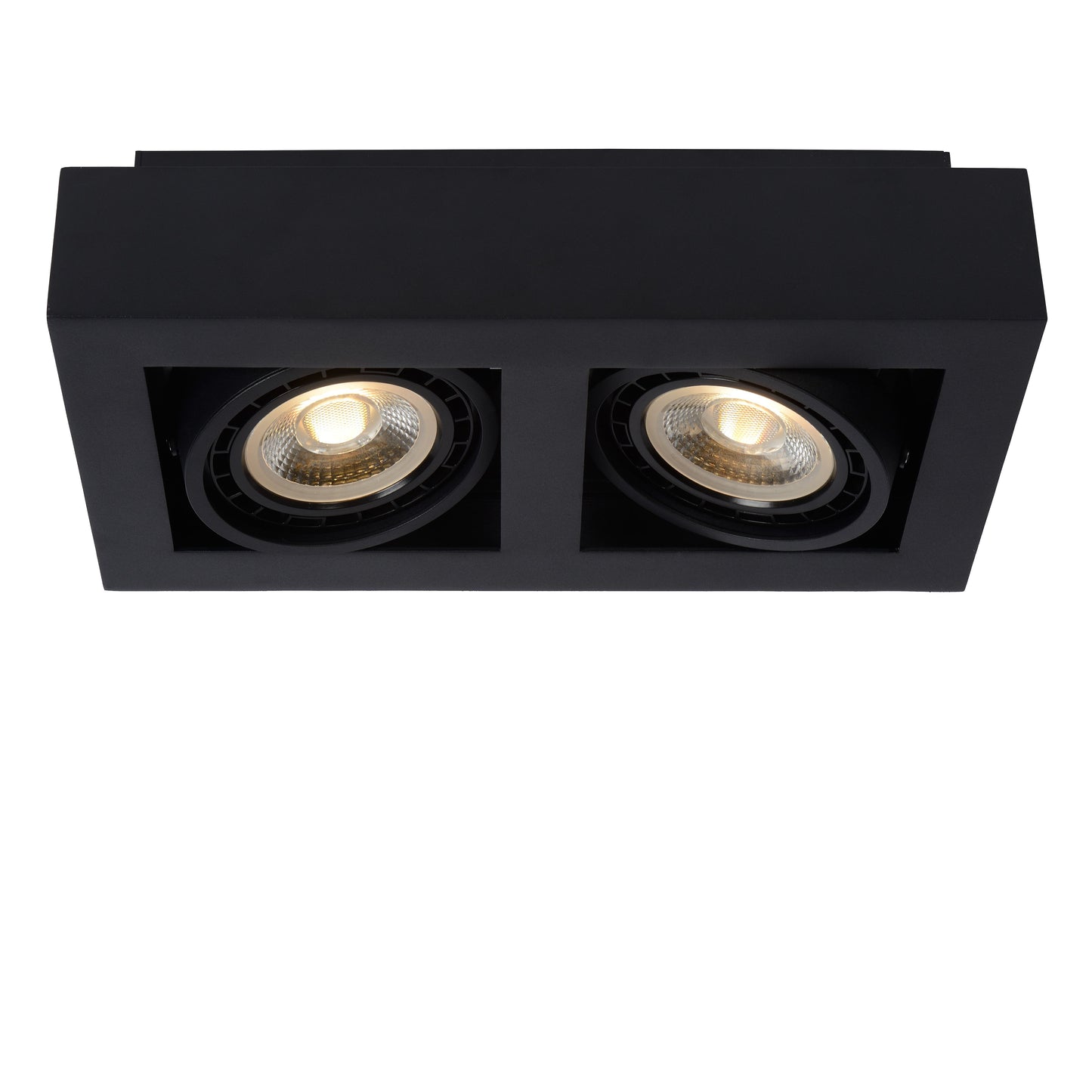 Lucide ZEFIX - Ceiling spotlight - LED Dim to warm - GU10 (ES111) - 2x12W 2200K/3000K - Black