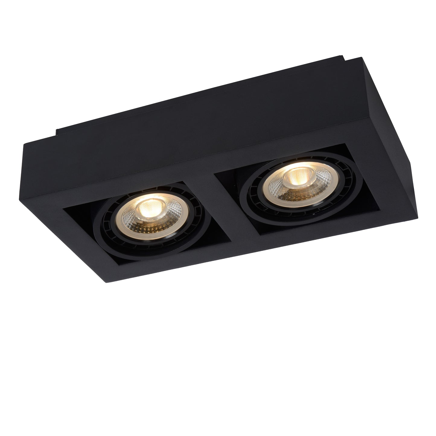 Lucide ZEFIX - Ceiling spotlight - LED Dim to warm - GU10 (ES111) - 2x12W 2200K/3000K - Black